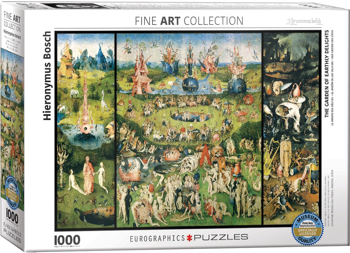 Eurographics 6000-0830 Heironymus Bosch-The Garden of Earthly Delights, Triptych 1000 Piece Puzzle