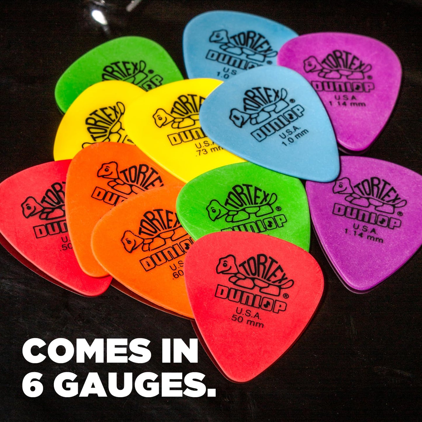 Jim Dunlop Standard Tortex Picks, 72 Pack, Green, .88mm