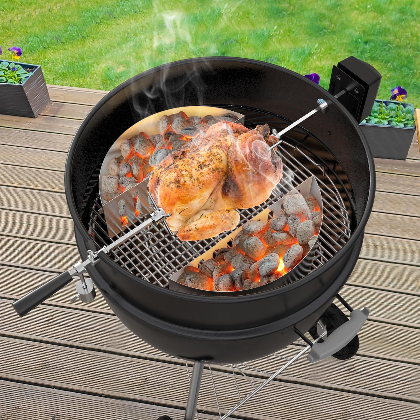 Onlyfire Stainless Steel Contoured Charcoal Basket Holders Fits Kettle Grill,2 pcs for a Set