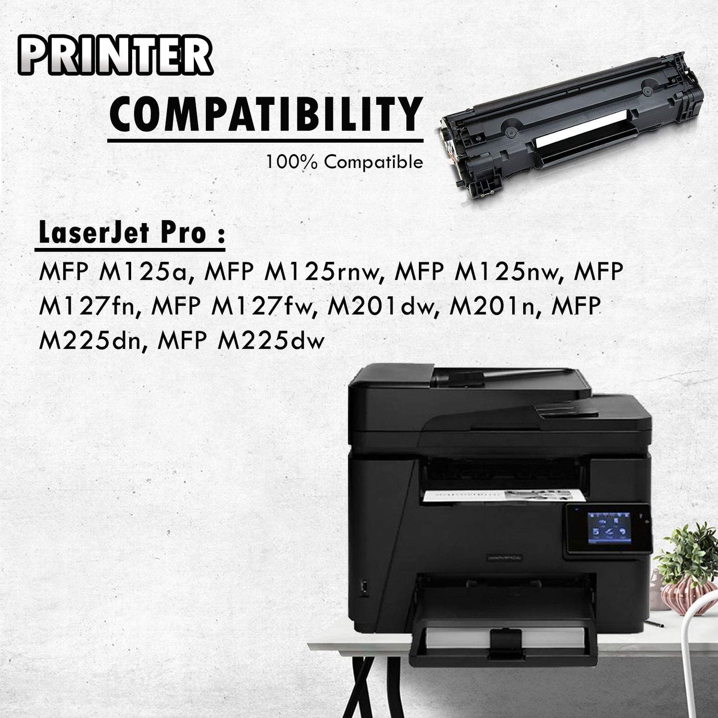 5 Inkfirst Compatible Toner Cartridges Replacement for HP CF283A 83A LaserJet Pro M201dw M201n MFP M225dn MFP M225dw MFP M127fn MFP M127fw MFP M125a MFP M125rnw MFP M125nw