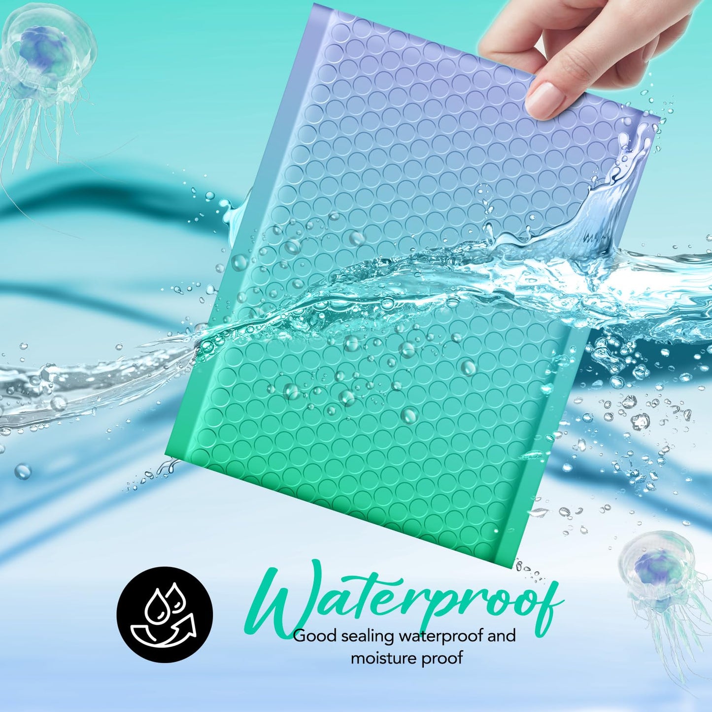 Fuxury Cute Design Bubble Mailers 6x10" 100 Pack Opaque Padded Envelopes Usable Size 6x9" Durable Pattern Bubble Shipping Envelopes for Mailing Jewelry Thick Bubble Padded Mailers Fairyland Green