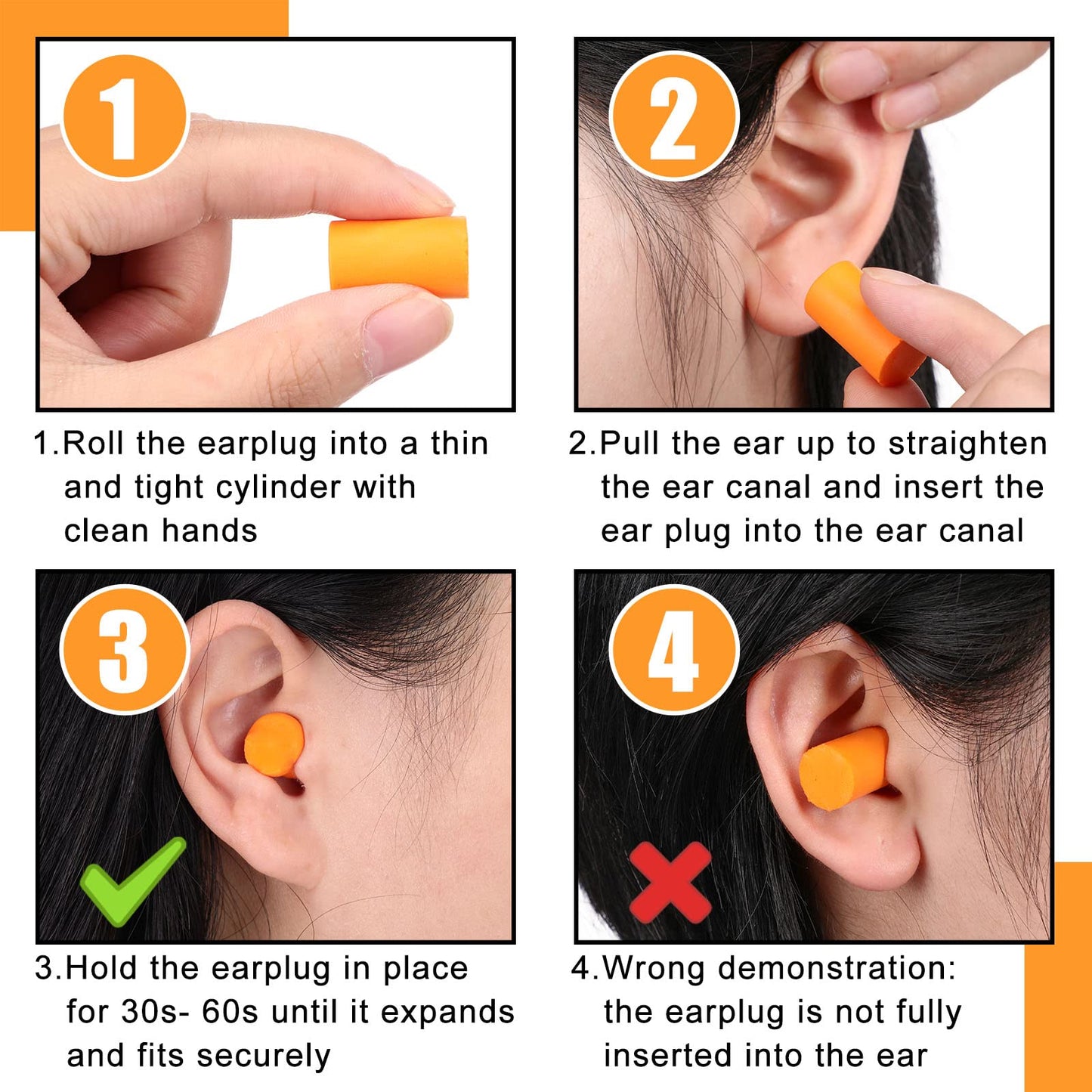 800 Pair Foam Ear Plugs Bulk for Sleeping Noise Cancelling 32db Disposable Comfortable Soft Ear Plugs Hearing Protection Quiet Sleep for Sleeping Snoring Shooting Music Concert