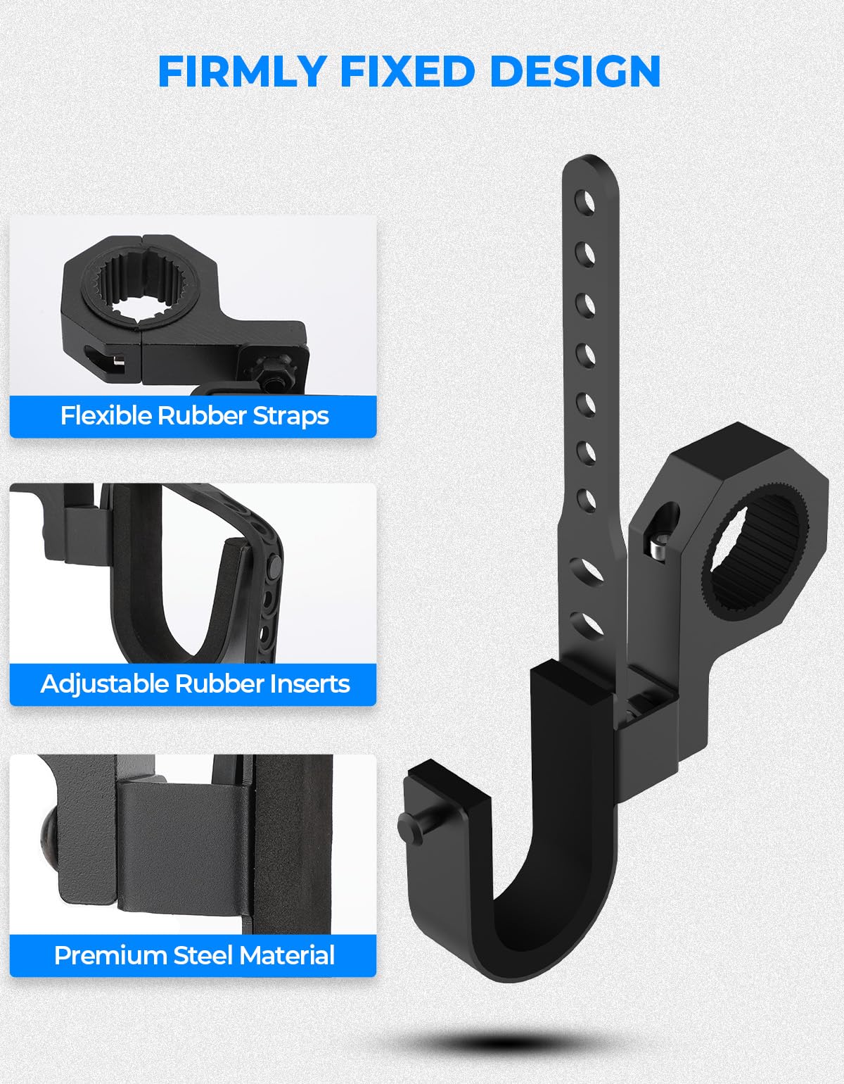 KEMIMOTO UTV Hunting Gear Holder for Roll Bar Ski Rack Bow Rack UTV Tool Holder Fits for 1.75” 2” Roll Bars Compatible with Polaris RZR Ranger Can Am Kawasaki Snowmobile