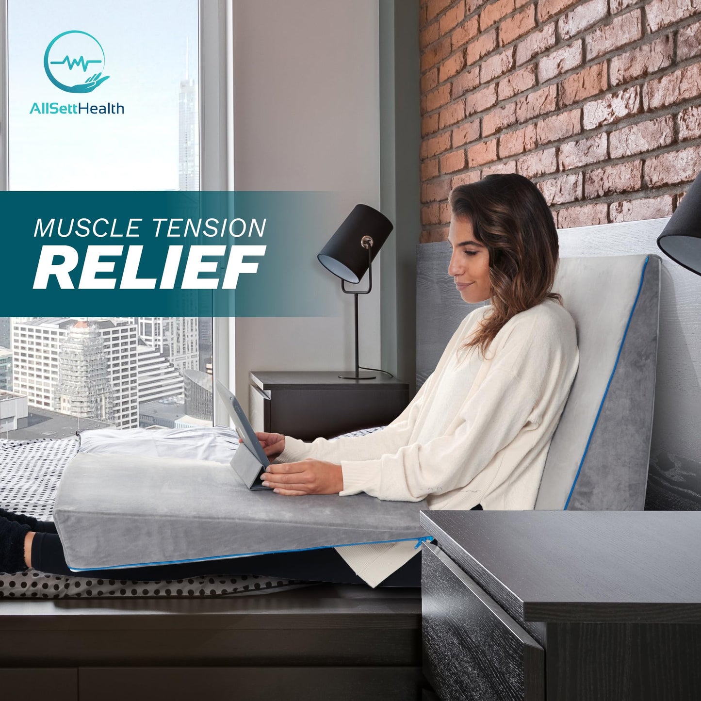 Bed Wedge Pillow – 3 in 1 Support - Adjustable to 4.5, 7.5 & 12 Inches – Combination Zipper Technology | Memory Foam Bed Wedge Pillow for Sleeping, Acid Reflux, Anti Snore, Machine Washable