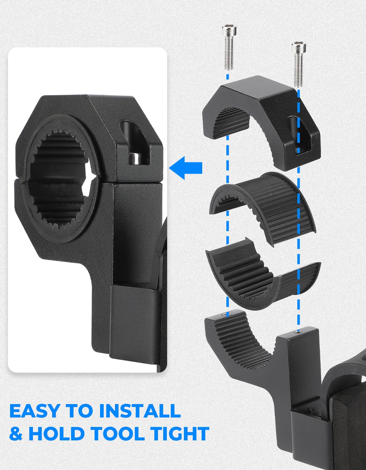 KEMIMOTO UTV Hunting Gear Holder for Roll Bar Ski Rack Bow Rack UTV Tool Holder Fits for 1.75” 2” Roll Bars Compatible with Polaris RZR Ranger Can Am Kawasaki Snowmobile