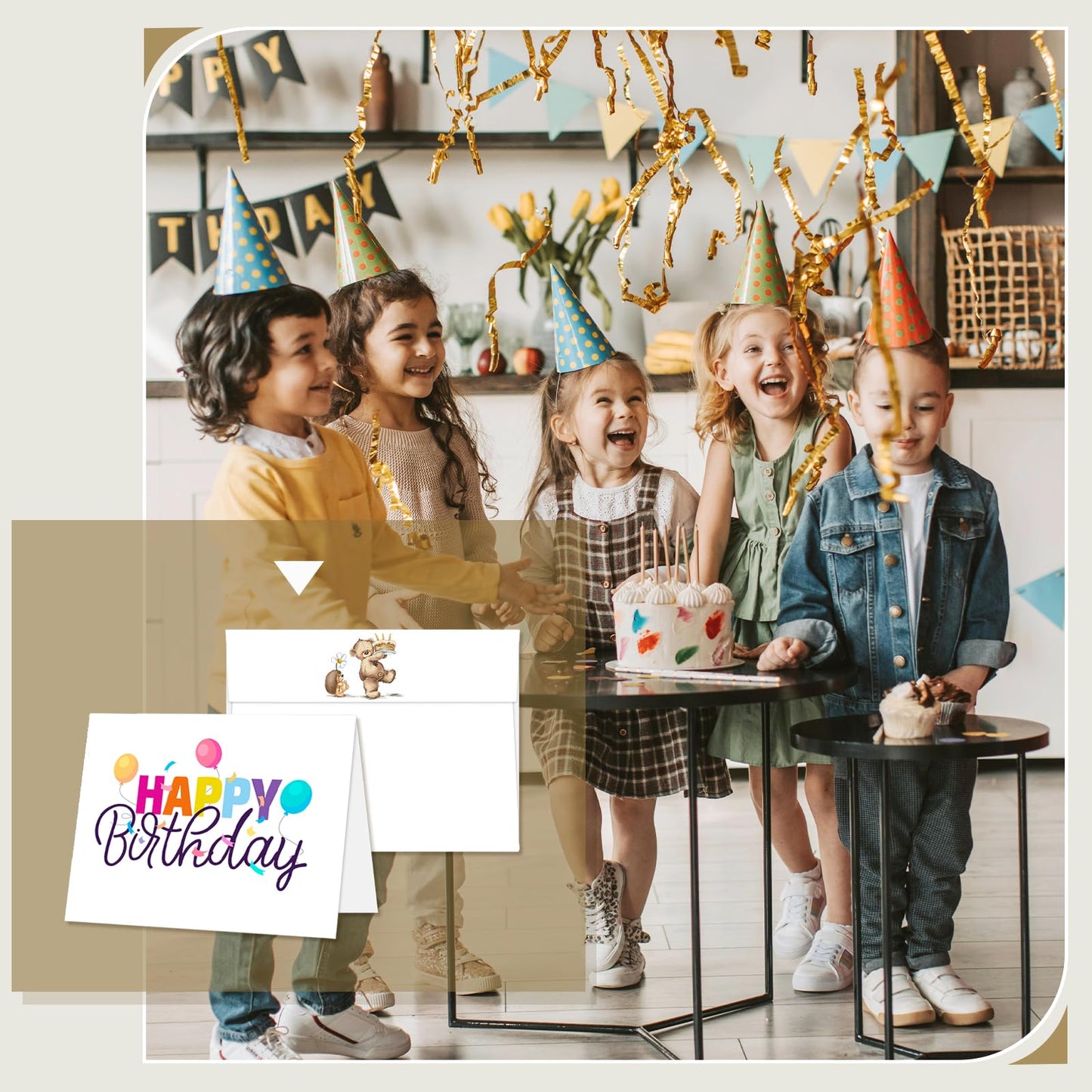 Goefun Blank White Cards and Envelopes with Clear Cello Bags, 100 Pack 5 x 7 Folded Cardstock and A7 Envelopes Self Seal for Invitations, Wedding, Birthday and DIY Greeting Cards