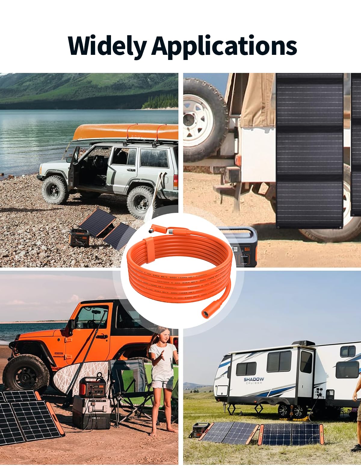 Tonton 30FT DC 8mm Extension Cable for Solar Generator, 9M Power Station Adapter Cable with DC8020 Male Adapter for BLUETTI, Aker, Jacker Explorer, GZ Yeti Portable Power Station and Solar Panel