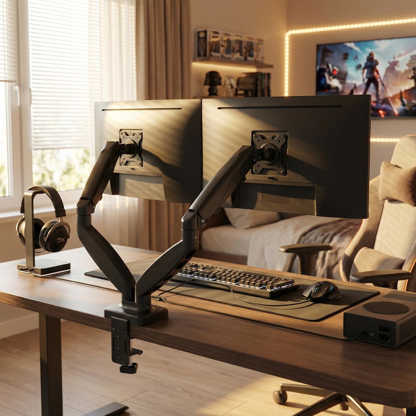 NSY Audio Ergonomic Dual Monitor Arm Stand