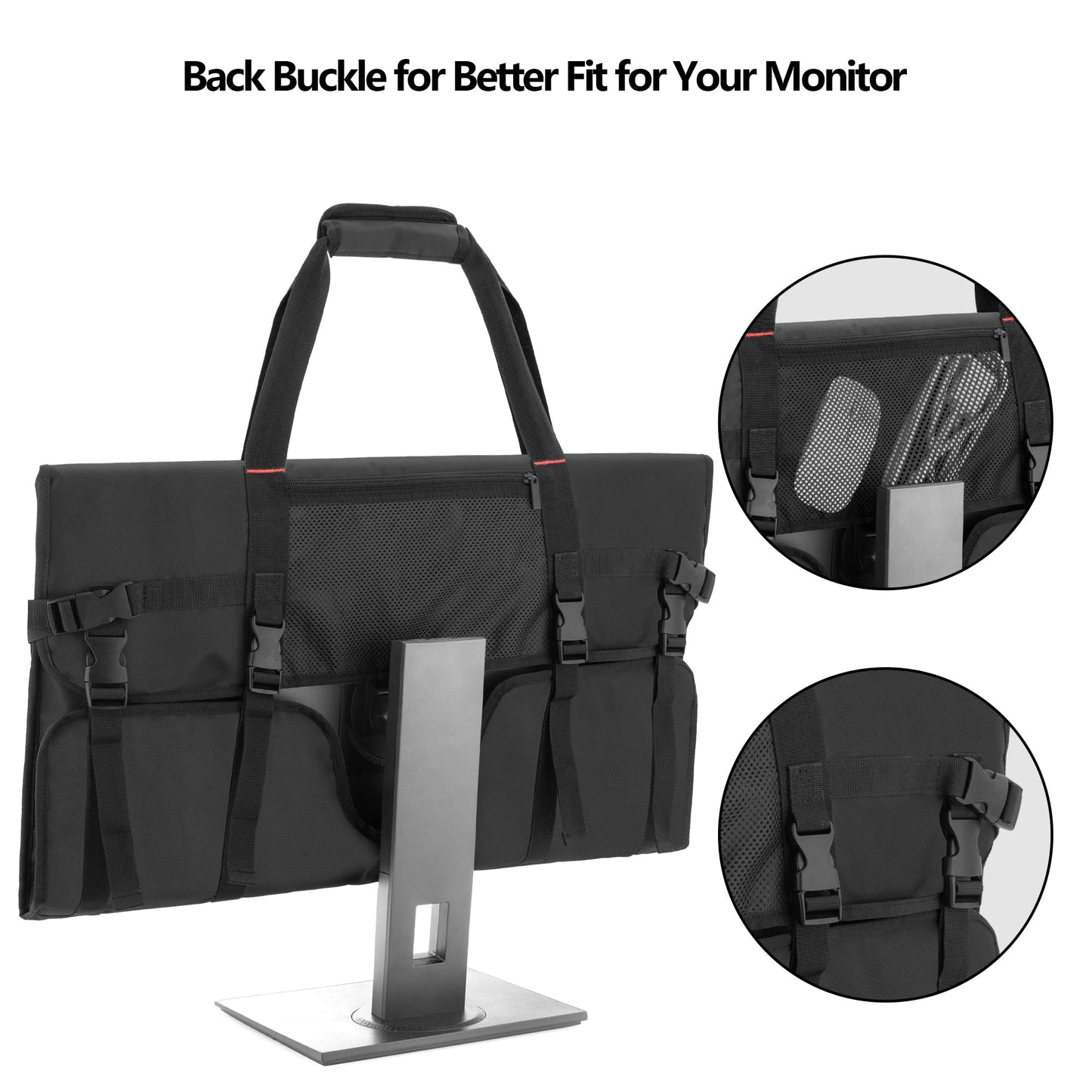 Trunab Travel Carrying Case Compatible with 27" iMac / 27" LCD Screens, Protective Monitor Dust Cover Travel Bag with Padded Velvet Lining for 27” Monitor and Accessories (Patented Design)