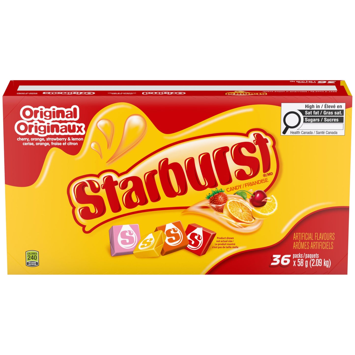 STARBURST, Original Individually Wrapped Chewy Fruit Candy, Stick Pack, 58g (Pack of 36)