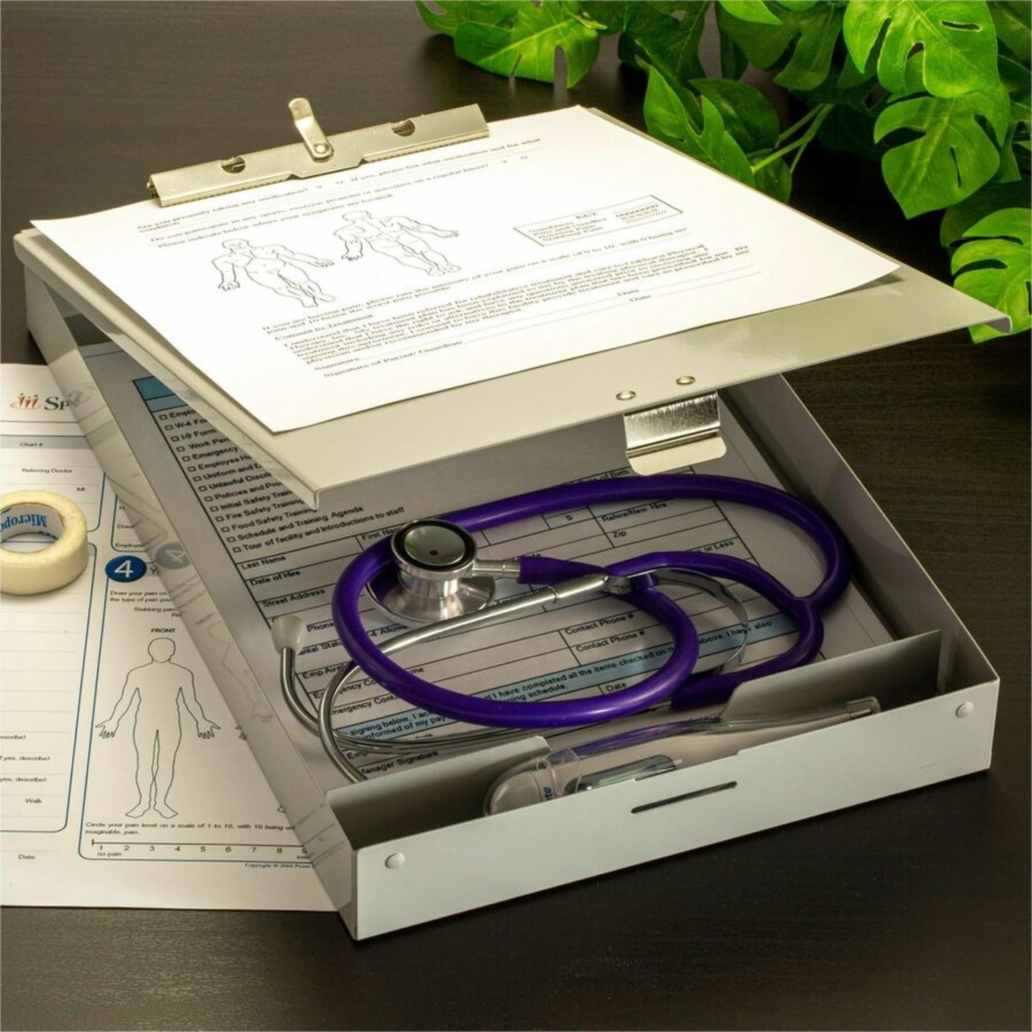 OfficemateOIC Aluminum Forms Storage Clipboard, 8.5 x 12 Inch (83200)