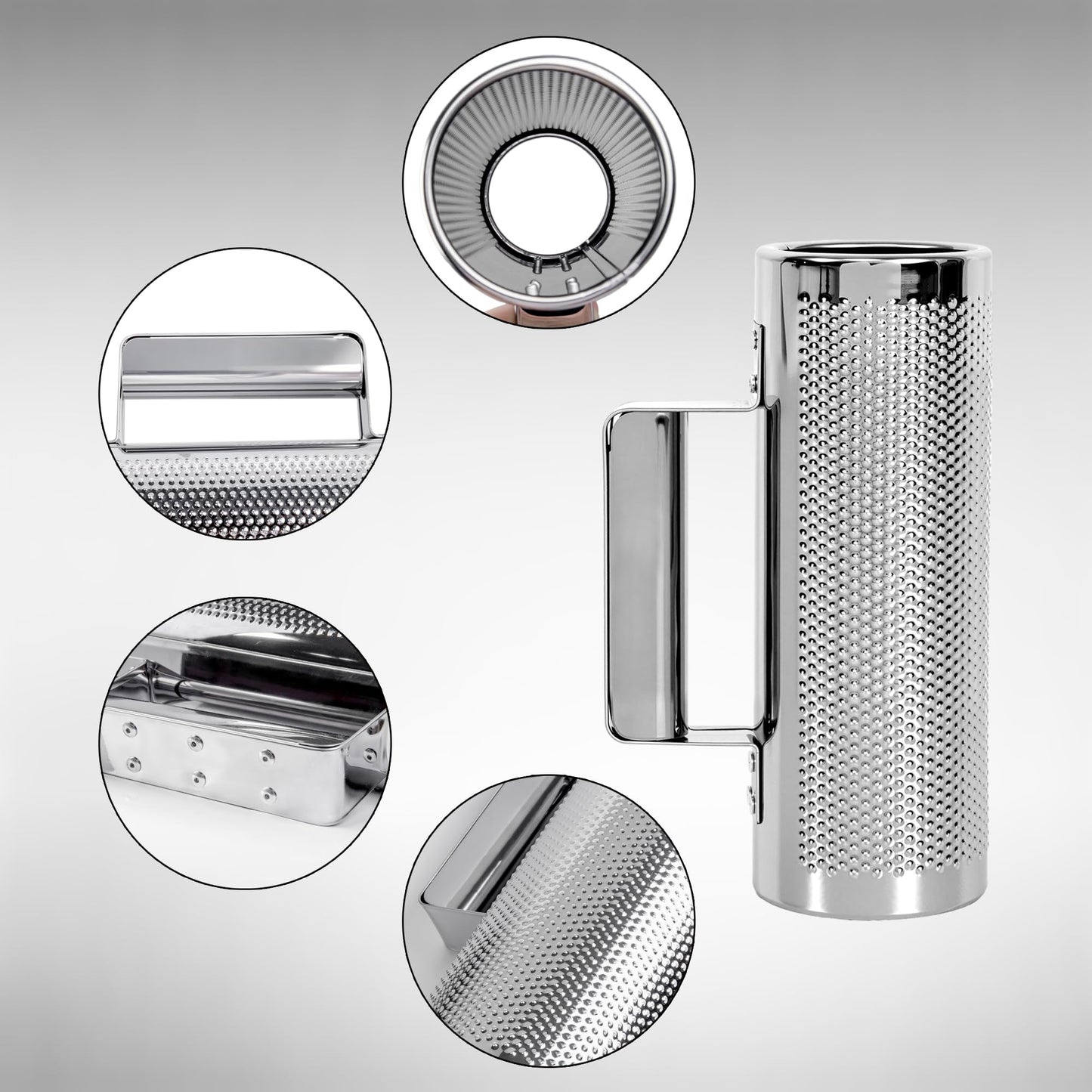 YAYUZEST Guiro Shaker Stainless Steel Percussion Guiro Musical Instruments with Scraper (6" x 12")