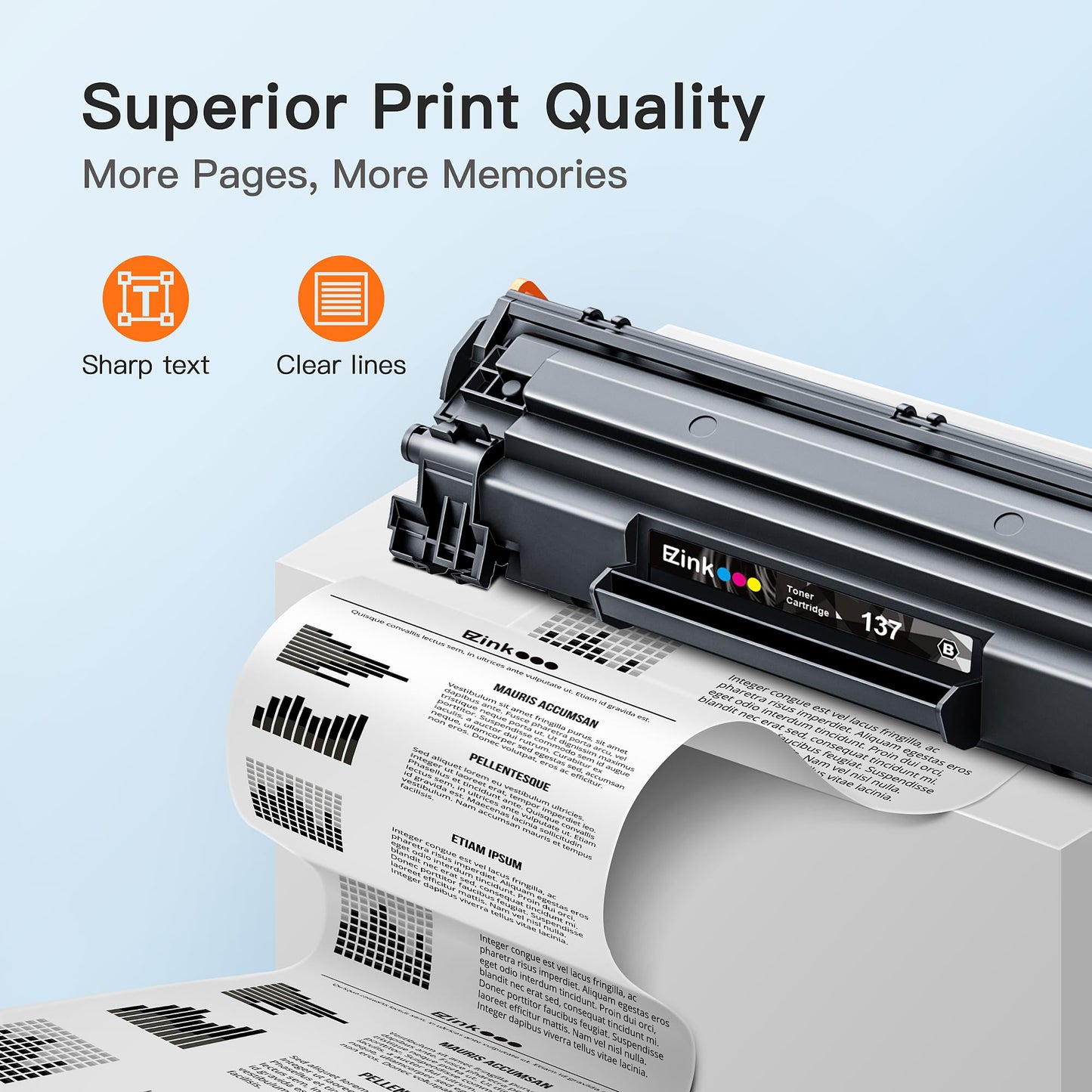 E-Z Ink 137 Black Toner Cartridge Compatible Replacement for Canon Cartridge 137 CRG137 CRG-137 Black Toner High Yield to use with ImageClass D570 MF232W MF227dw MF229dw MF244dw MF212dw MF230(2 Pack)