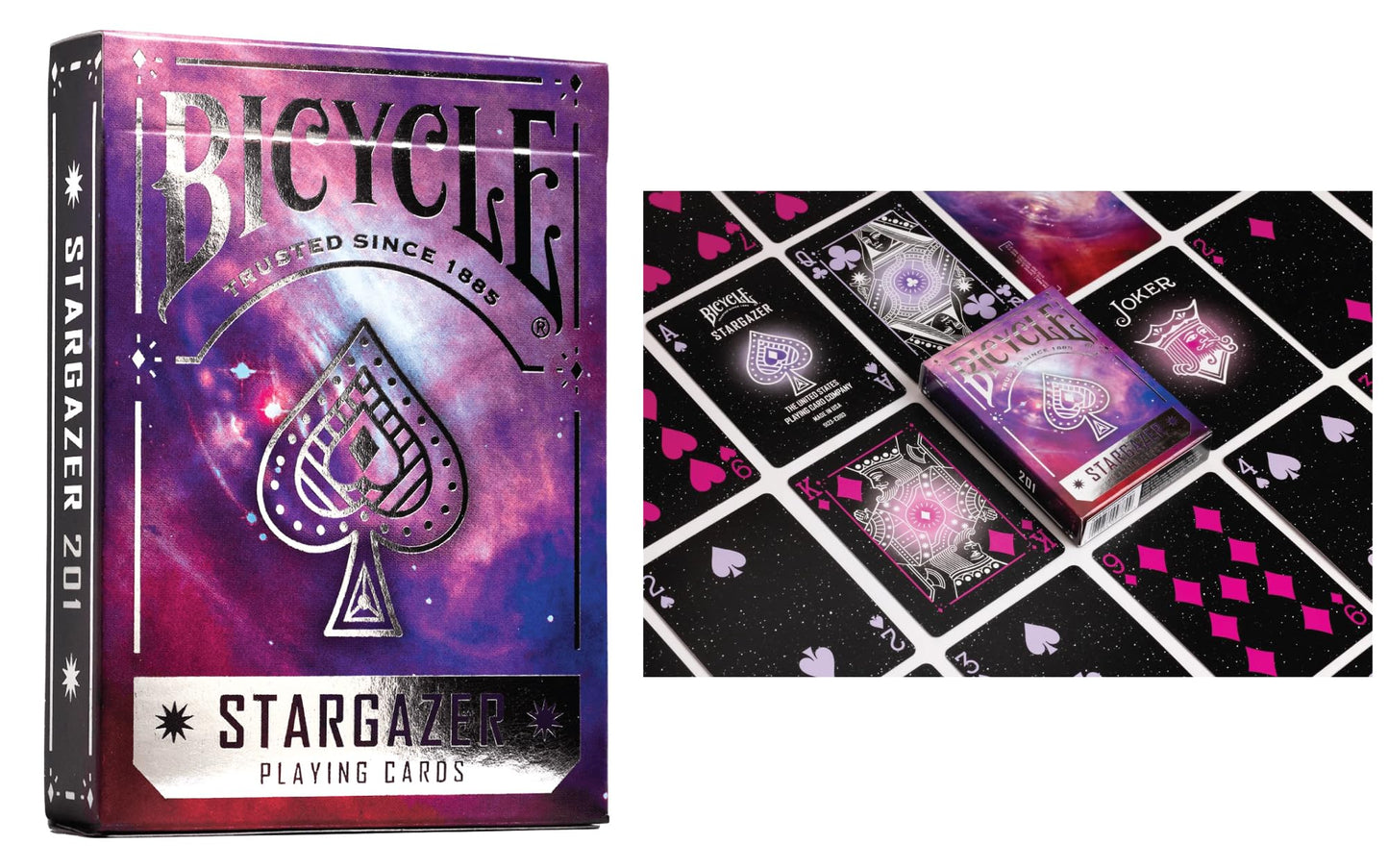 Bicycle Playing Cards, Stargazer Series 6-Deck Collector's Bundle | New Moon, Observatory, Nebula, Falling Star Stargazers 201 & Stargazer 202 Playing Cards