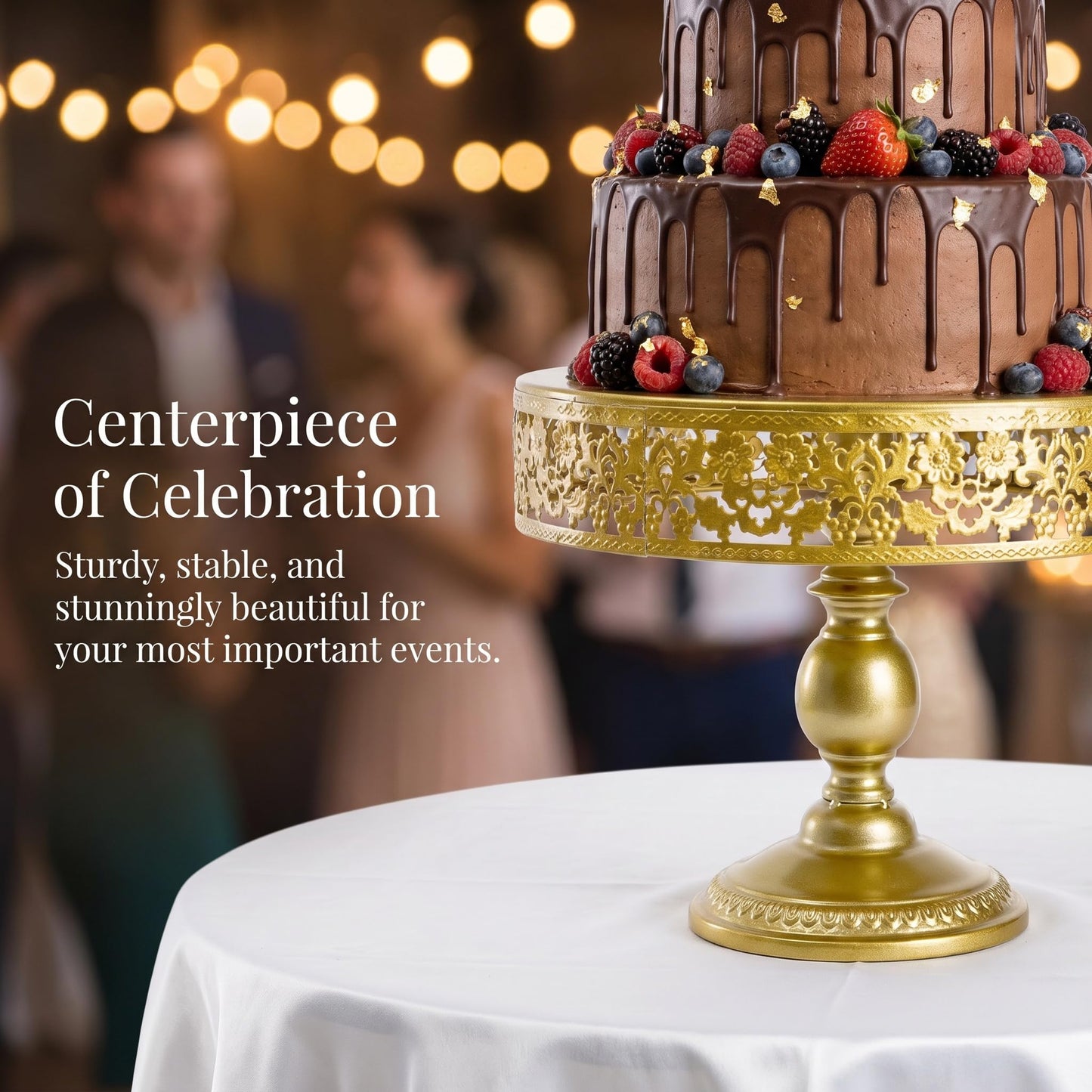 Jucoan 10 Pieces Gold Metal Cake Stand Set, Cupcake Holder Pastry Candy Fruits Serving Plate, Gold Dessert Table Stands and Trays Set for Wedding Birthday Baby Shower Bridal Party
