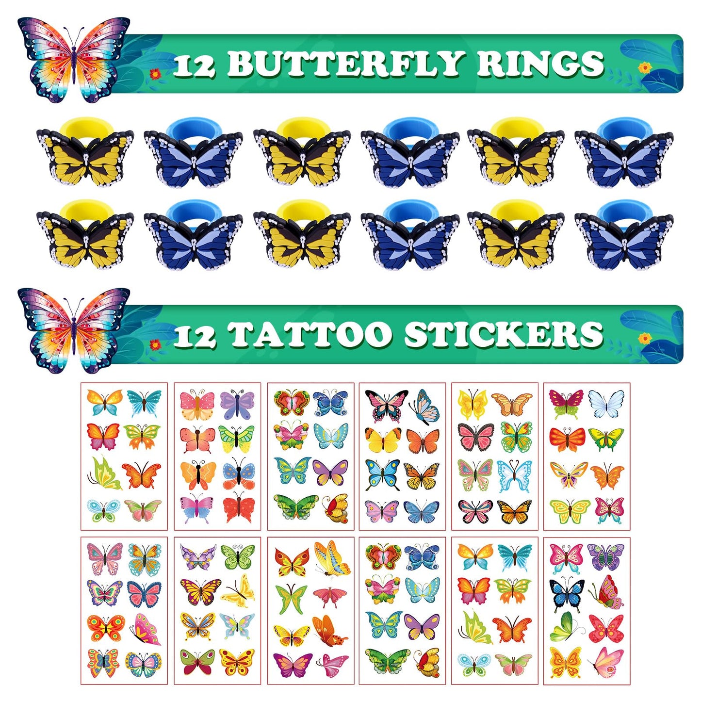 170pcs butterfly party favors Supplies, rulers,Scratch Crafts,Gift Bags,Stickers School Stationery Bulk for Kids Birthday Fill Up the Goodie Bags Prizes Pinata Fillers girl Party Decorations