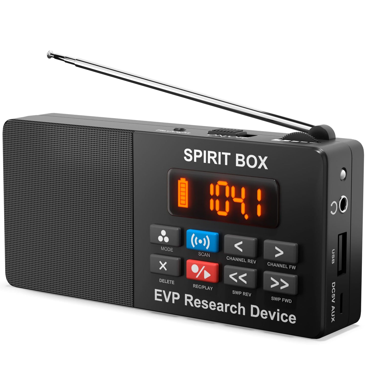 PARANORMIC Spirit Box Ghost Hunting Equipment — Handheld EVP Ghost Hunting Equipment Kit with 32 GB Micro SD & Integrated Flashlight — Paranormal Equipment Ghost Box for Scanning & Recording Spirits