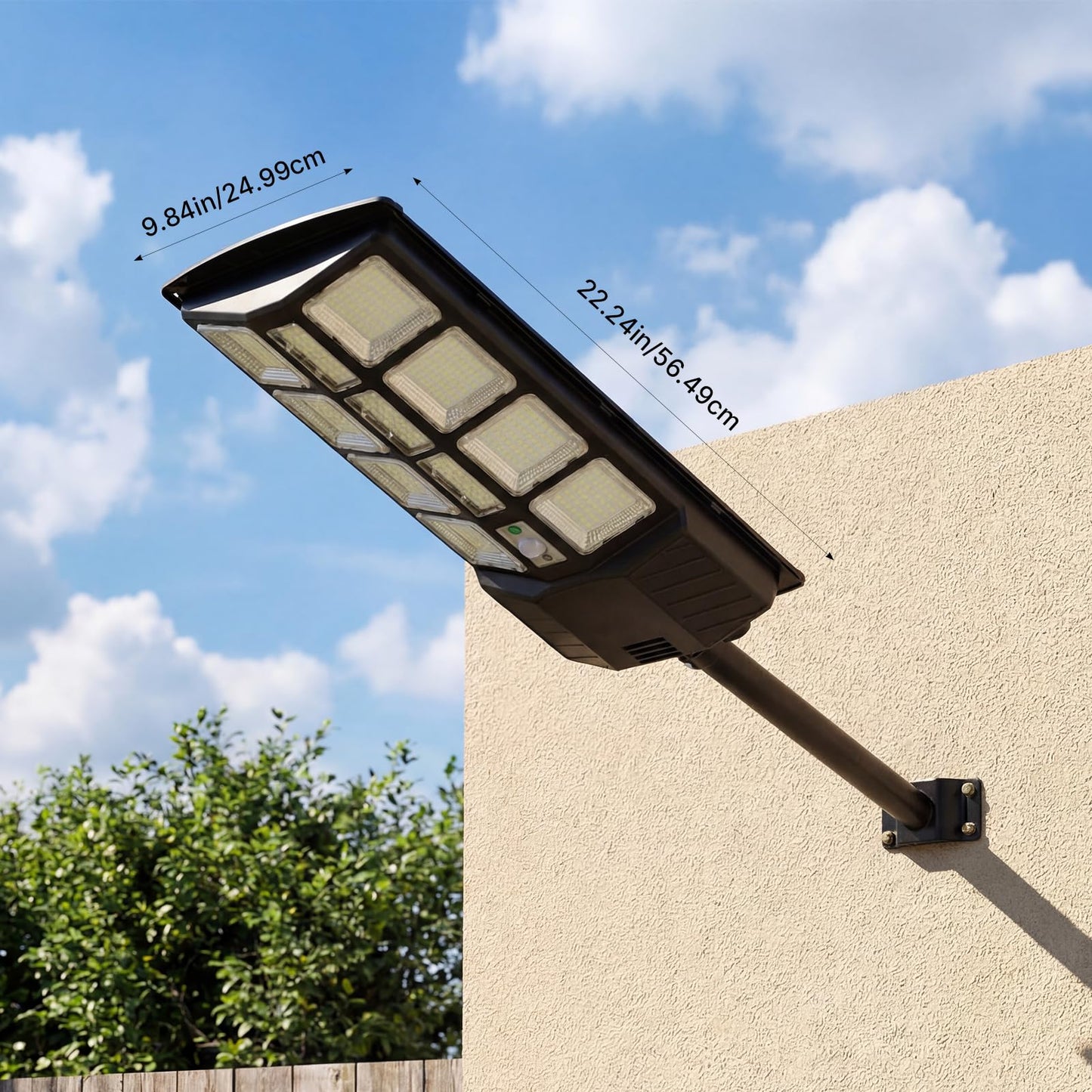 Xmart Solar Street Lights Outdoor Waterproof 60000LM 588 Upgraded LEDs Solar Parking Lot Lights Dusk to Dawn Solar Motion Flood Light Wide Angle Sensor and Remote Control for Area Pole Lighting Yard