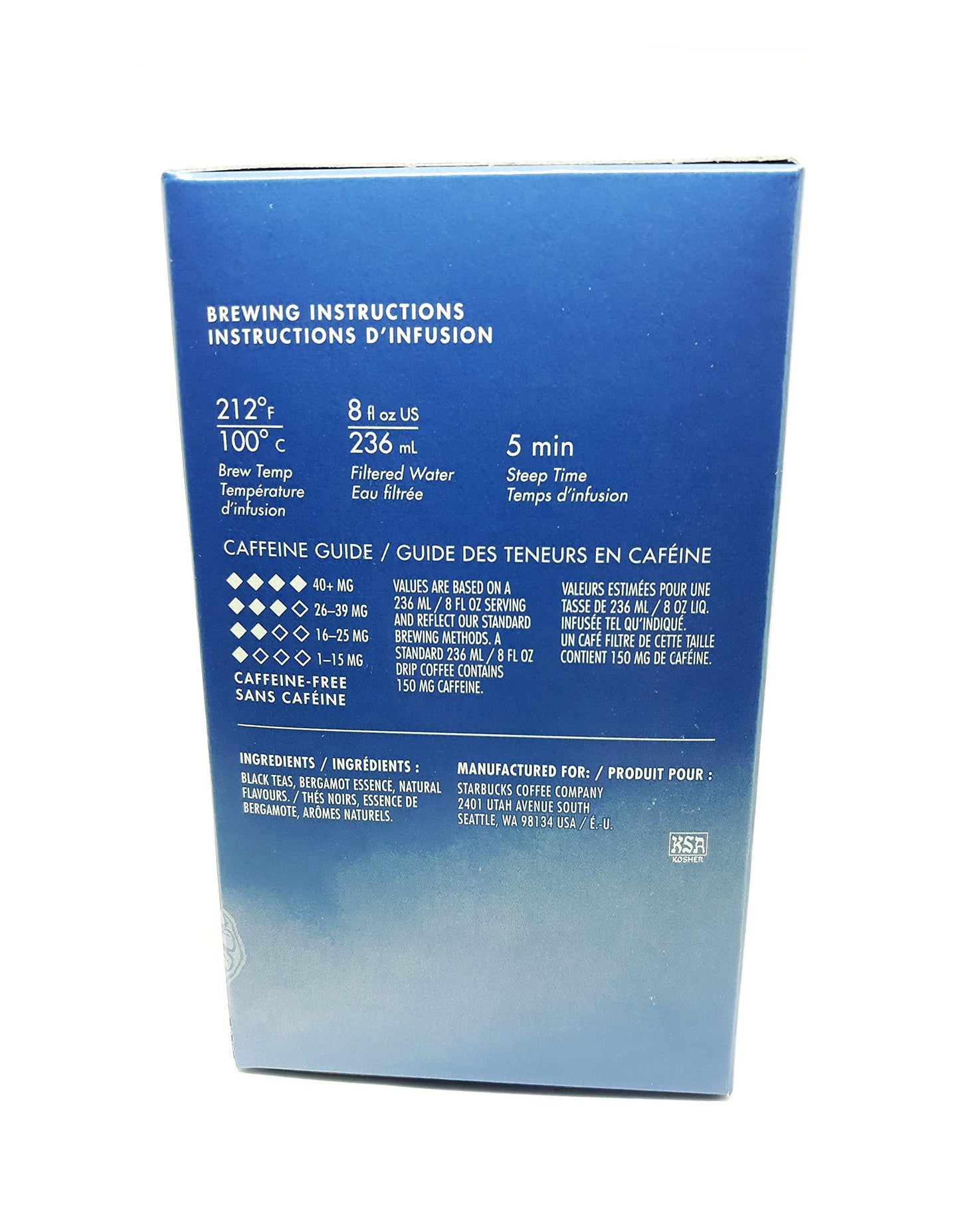 Starbucks Teavana Sachets Modern Earl Grey, Single (24 Sachets - 24 Tea Bags)