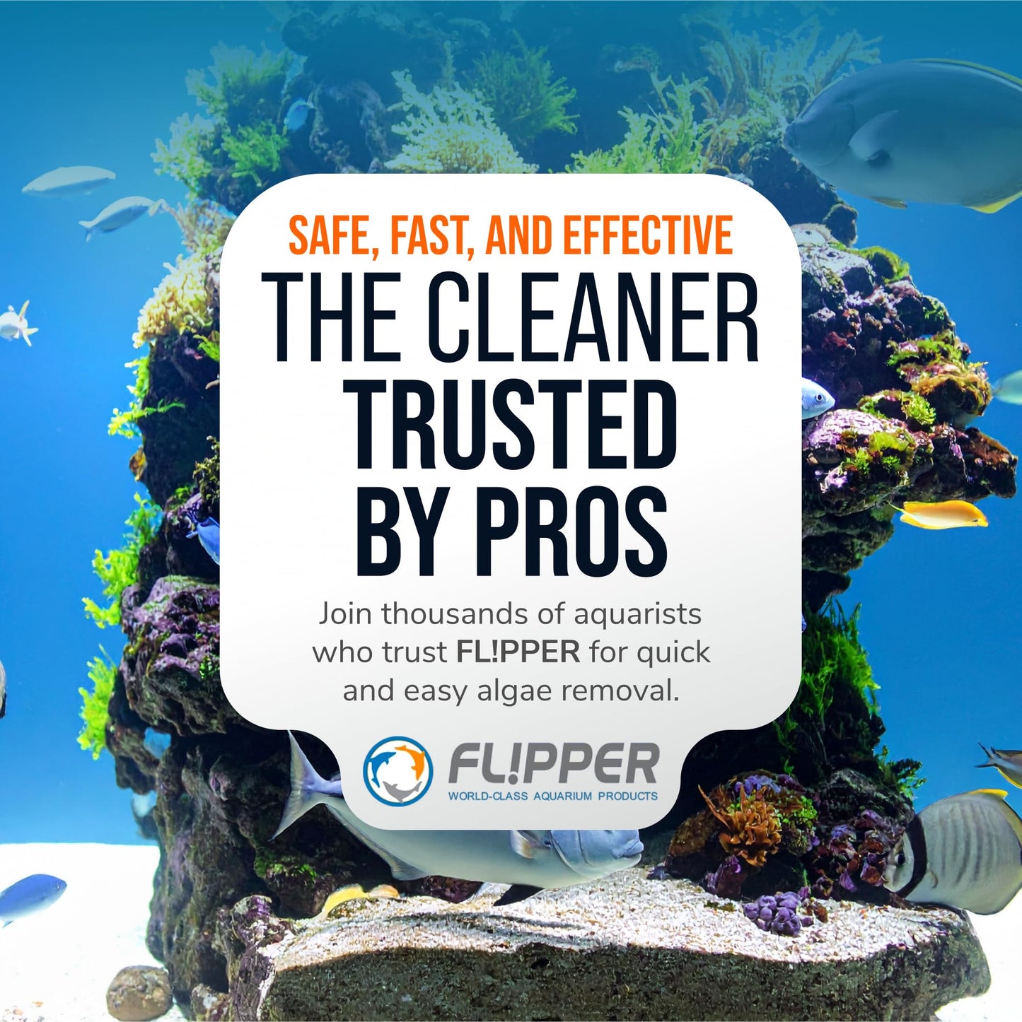 Flipper Nano Float 2-in-1 Floating Magnetic Aquarium Cleaner Fish Tank Algae Scrubber Scraper