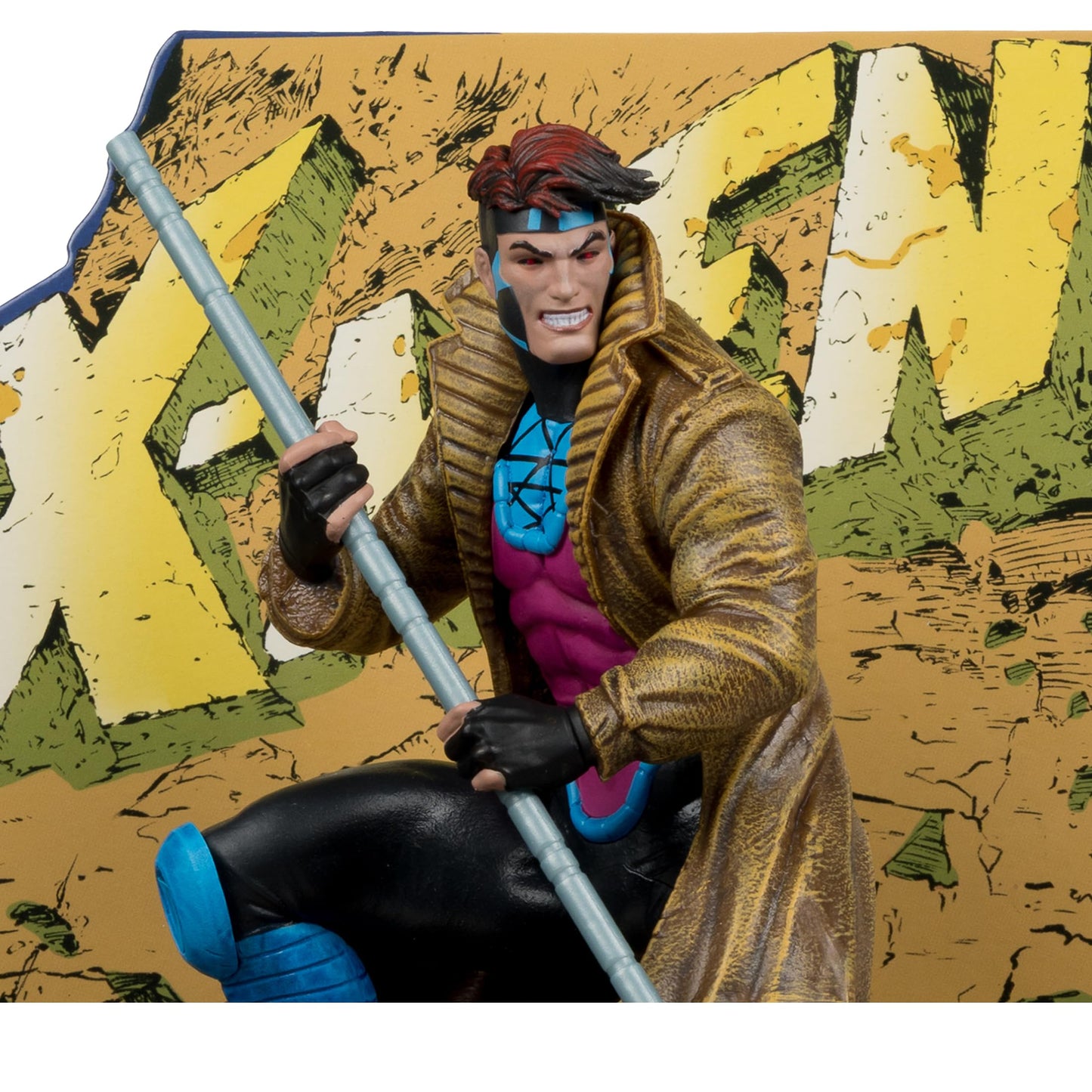 Marvel - 1:10th Scale Gambit Collectible with Scene (X-Men #1) - McFarlane Toys