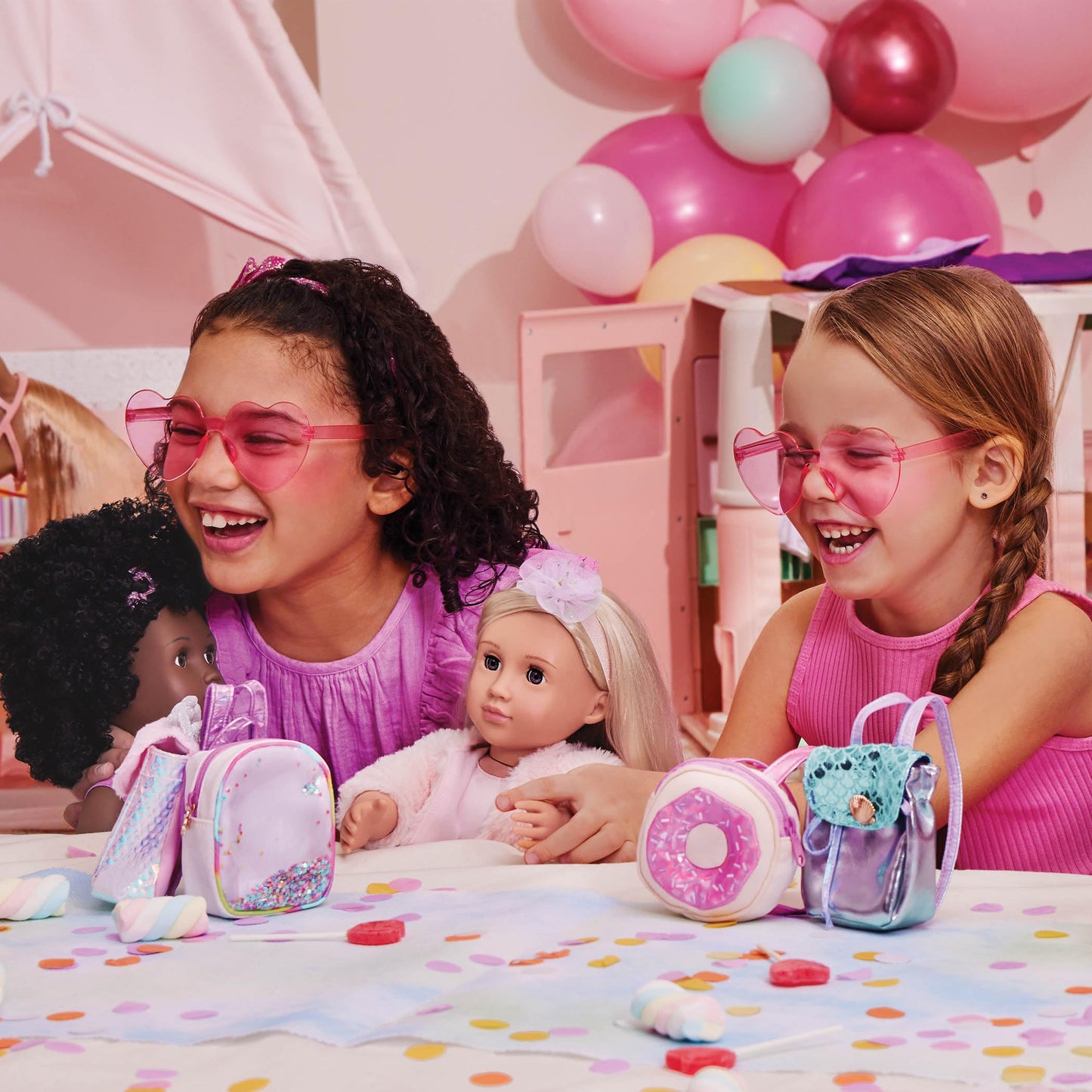 Our Generation – Doll Salon Chair Playset – Hair Dryer with Sound & Styling Accessories – 18-inch Doll Accessories – Pretend Play – Toys for Kids Ages 3 Years & Older – Sweet Styles