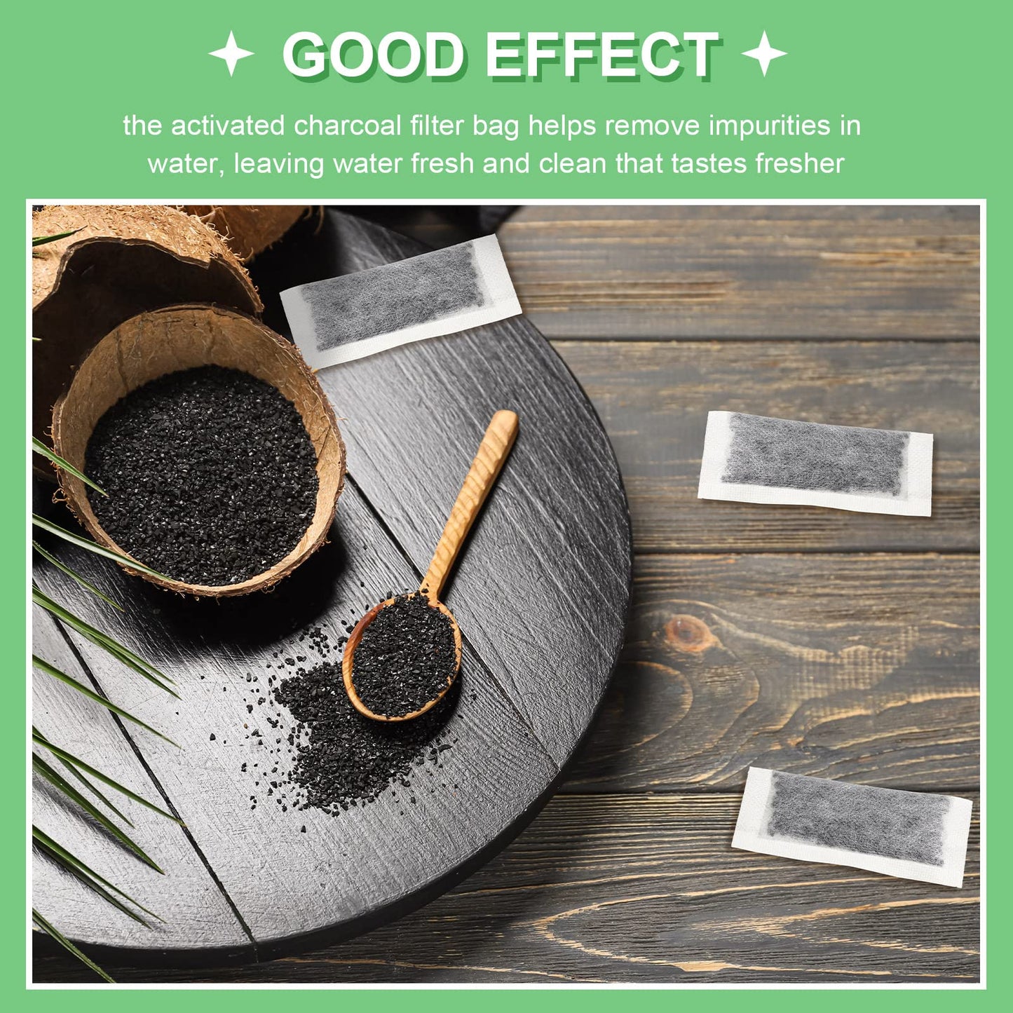 48 Packs Replacement Activated Charcoal Distiller Filters Coconut Shell Activated Carbon Filter Sachets Compatible with Countertop Water Distiller Models