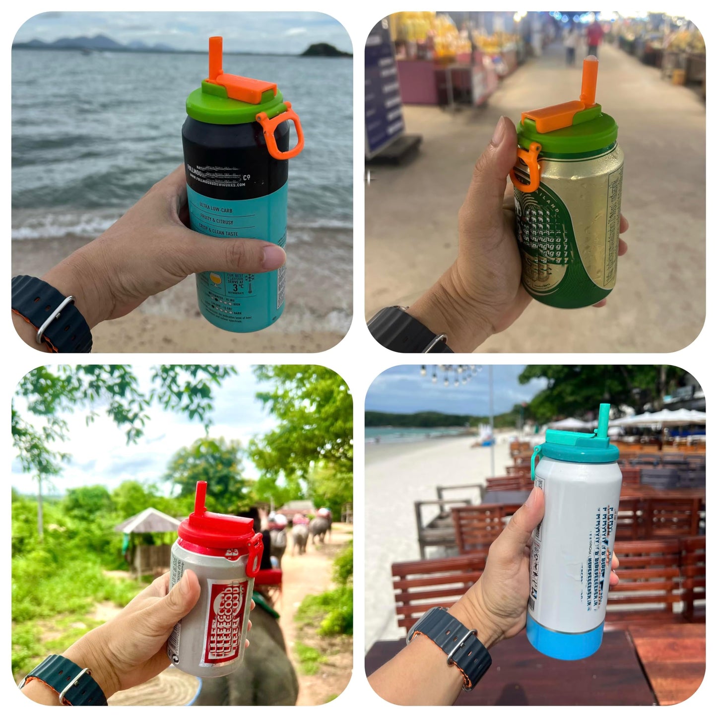 ORIGINAL CREATOR - DIPESI 8 pack 8 color Soda Can Lids with Straws, Pop Can Cover，Reusable Silicone Straws,BPA-Free,Reusable Can Covers for soda,Coke,Beer,Juice,Beverage,Fits Standard Cans