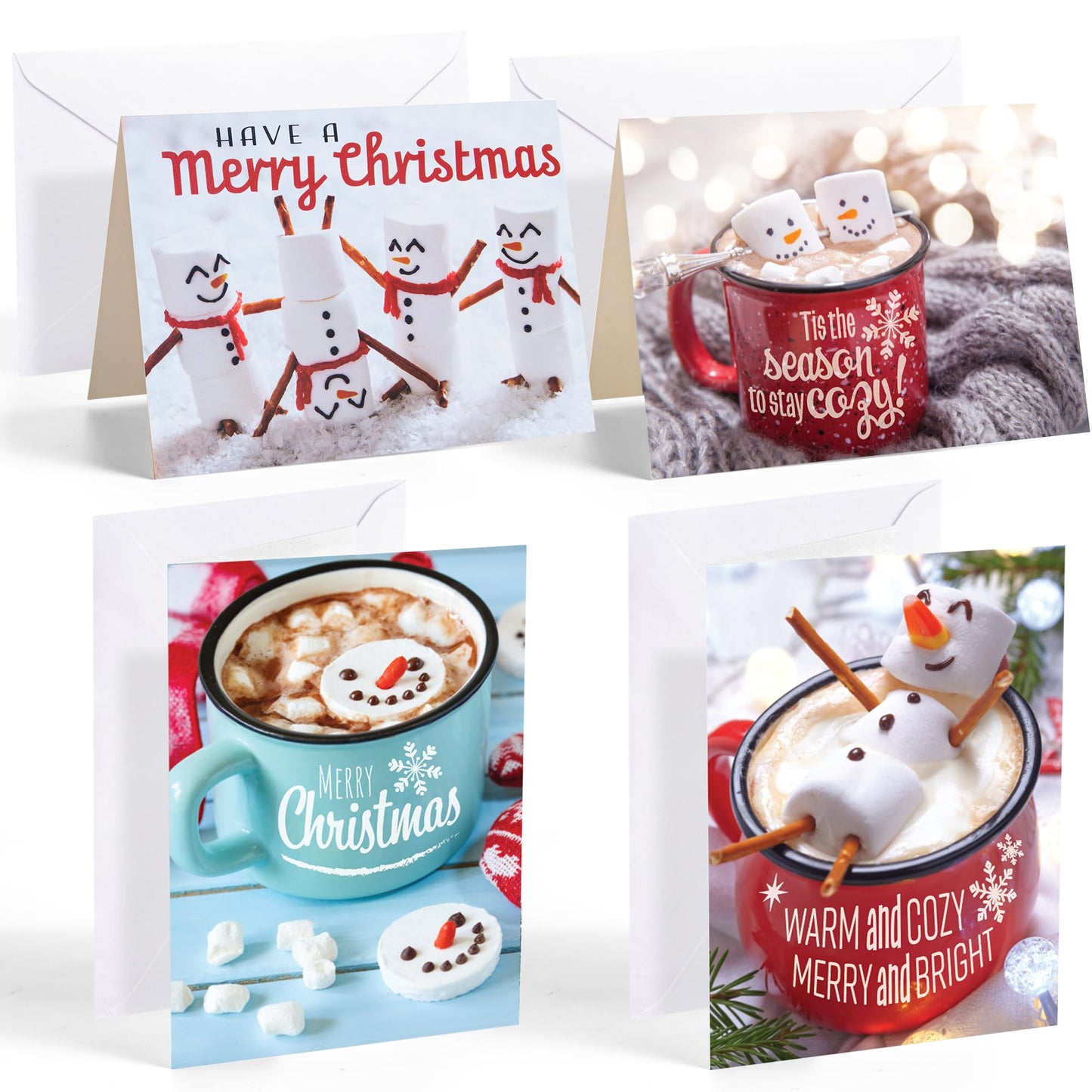 JOYIN 72 Christmas Holiday Greeting Cards with Envelopes for Winter Xmas Season Merry Christmas Cards, Winter Animal Collection, Wintertime Gifts Cards