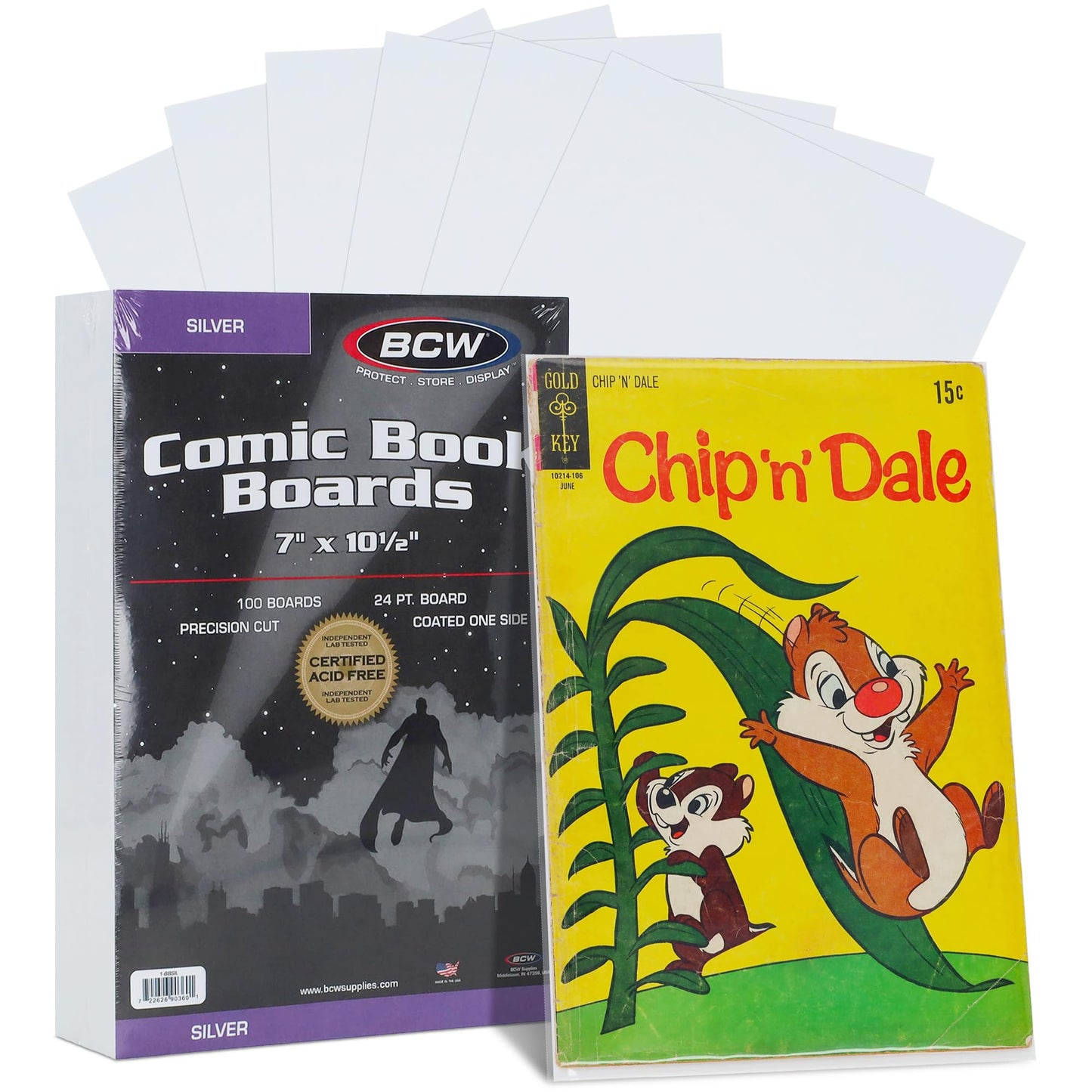 BCW Backing Boards, 7 x 10 1/2", Silver