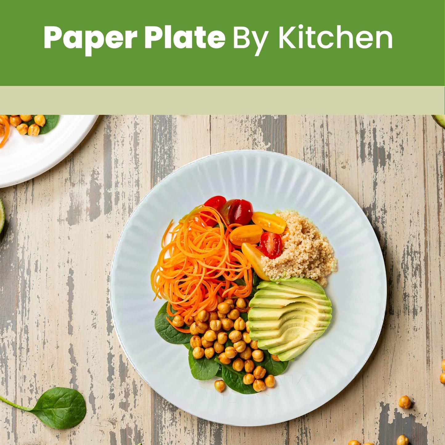 Perfect Stix Paper Plate 9-300 Paper Plates White, 9" (Pack of 300)