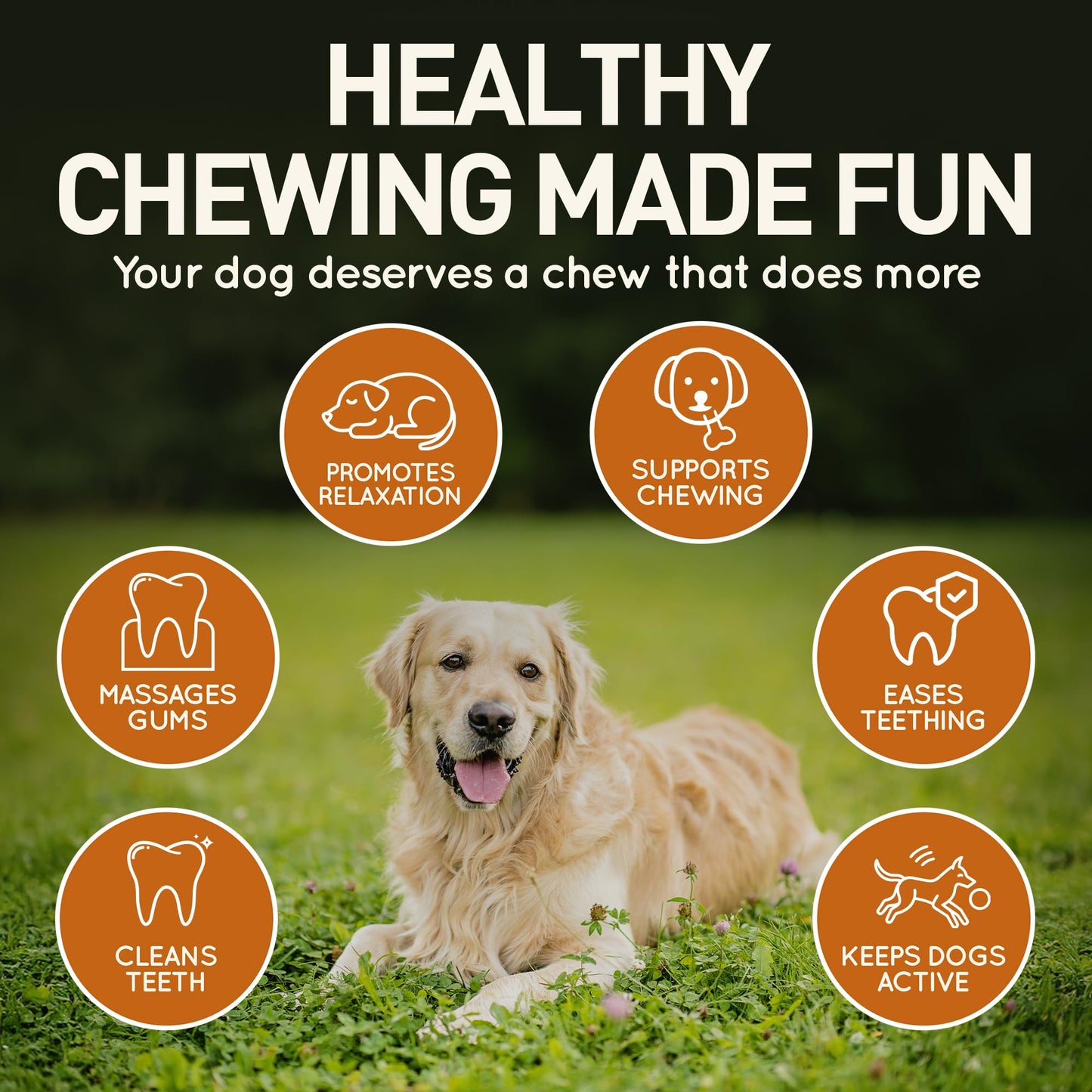 Wildfang® Leather Dog Toy, Large – Leather Bone for Teething Dogs, Dental Toys for Puppies, Training for Chewing Muscles, Puppy Chew Bones for Light or Medium Chewers (for Dogs Over 15 kg), Pack of 3