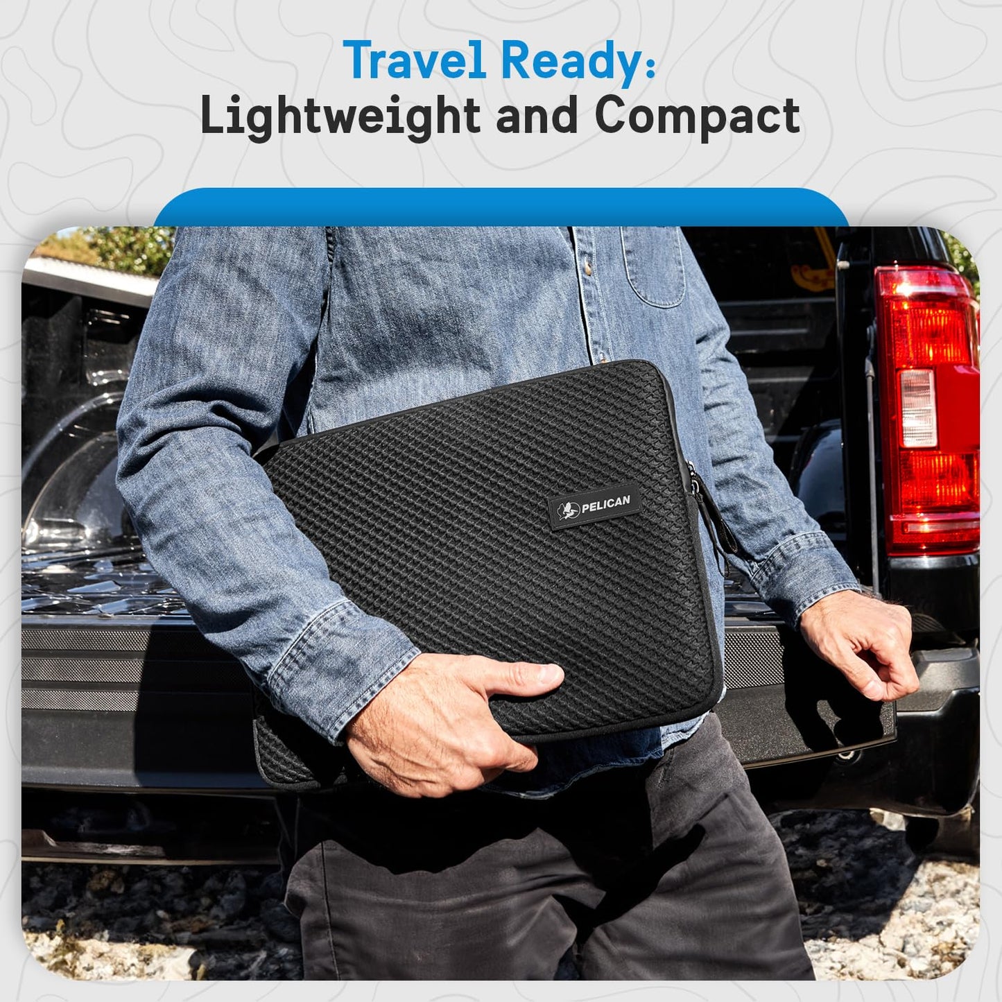 Pelican Traveler Laptop Sleeve/Case 14 Inch [Padded Exterior] [Compact Design] Weather Resistant and Heavy Duty Laptop Cover for 14” MacBook Pro/Air M3, HP, Dell, Lenovo, Acer and More - Black
