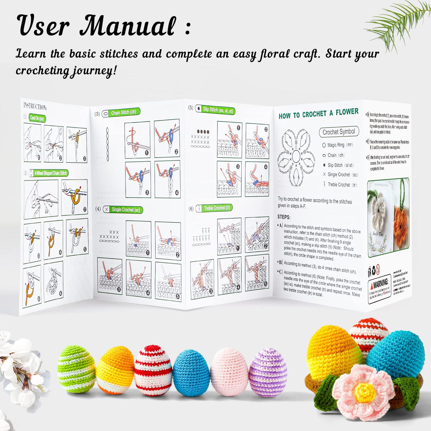 20 Large Acrylic Yarn Skeins-105 PCS Crochet Kit with Hooks Set, Premium Bundle Includes 2000 Yards Yarn Balls, Needles, Accessories, Ideal Starter Pack for Kids Adults Beginner Professionals