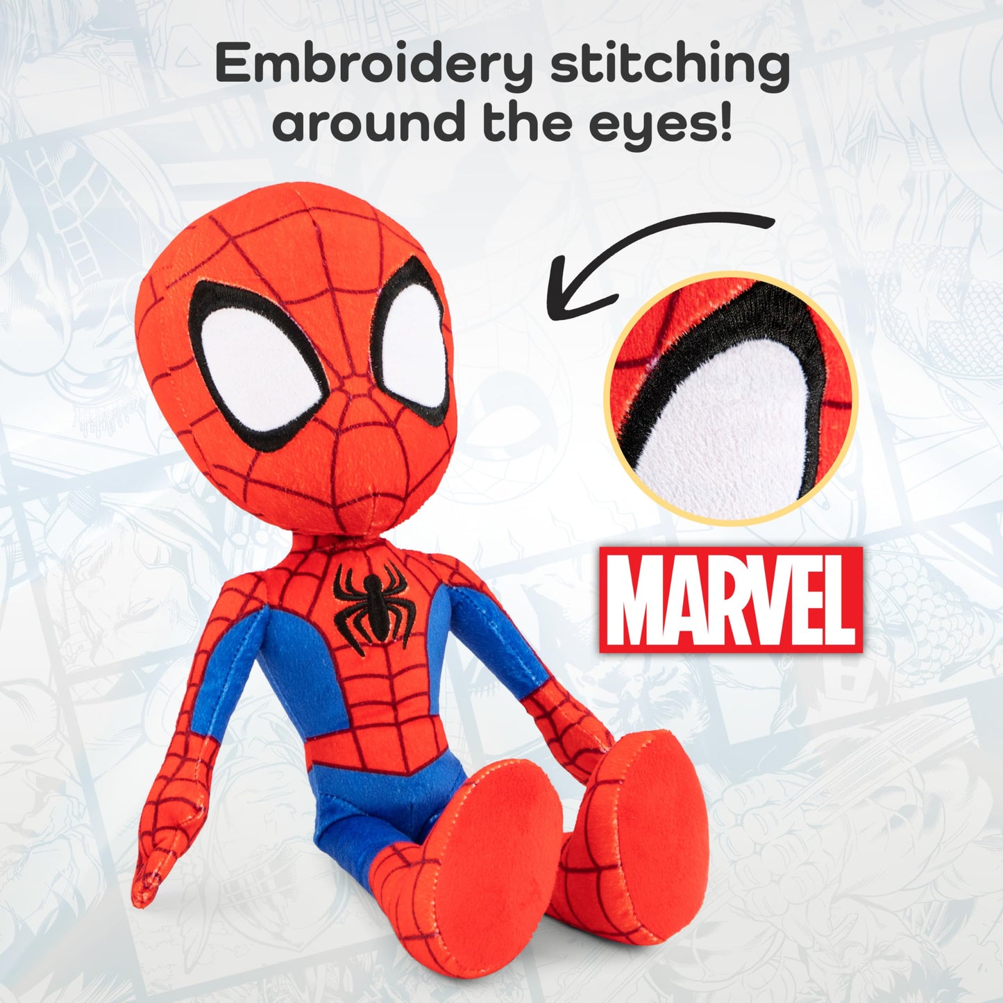 Marvel Spidey and His Amazing Friends Spiderman Pillow Buddy - Super Soft Polyester Microfiber, 17 inches (Official Marvel Product)