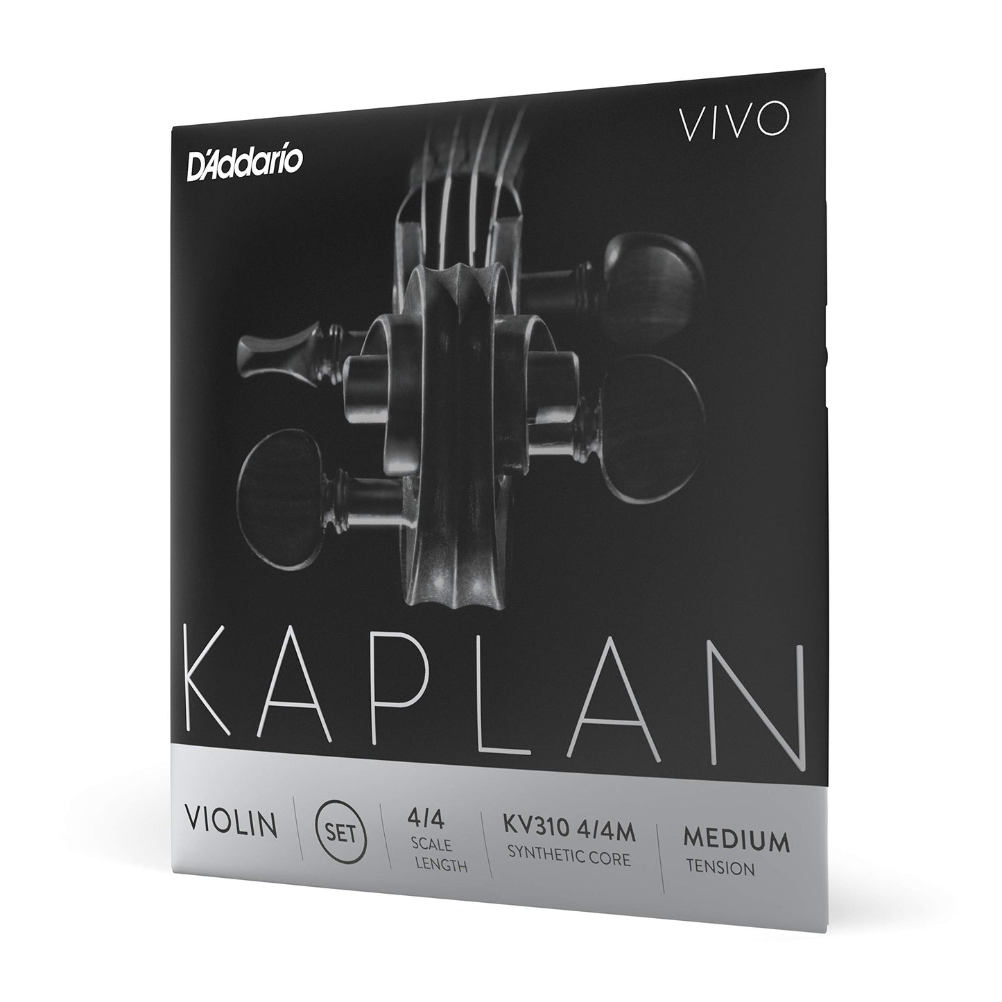 D'Addario Kaplan Vivo Violin String Set, 4/4 Scale, Medium Tension