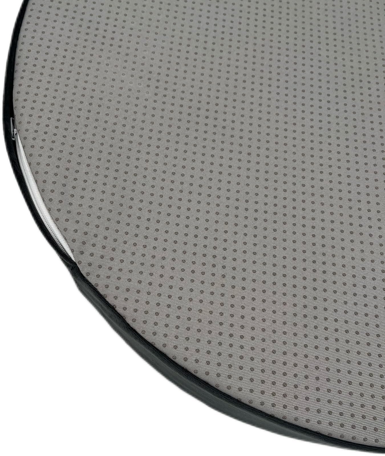 EechicSpace Waterproof Round Dog Bed with Washable Removable Cover & Liner Grey Velvet Orthopedic Foam Pad 24 Inch