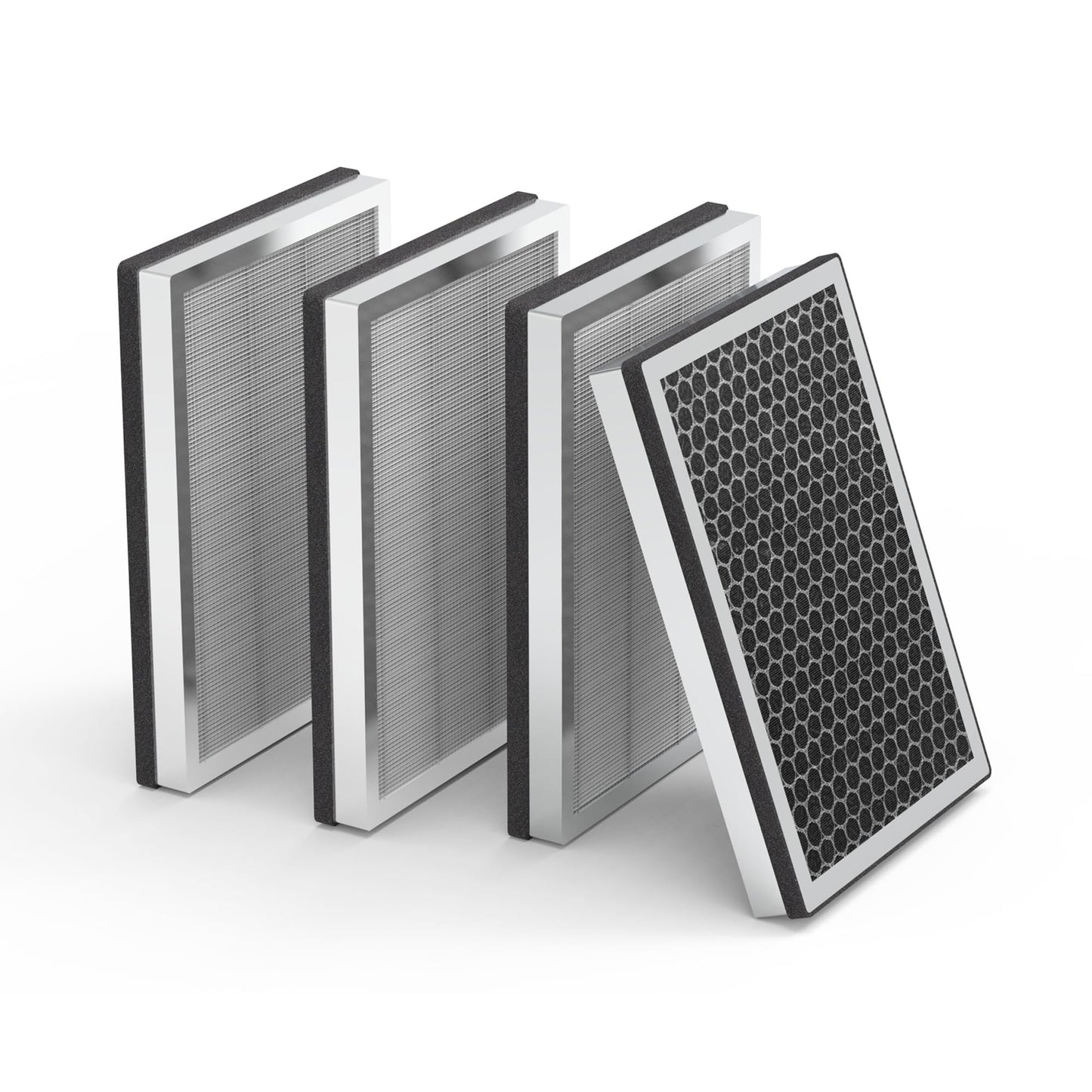 4 Pack JF260 Replacement Filter Compatible with JF260 Air Purifier and AP1273 Air Purifier, 3-in-1 Filtration System H13 True HEPA Filter and Activated Carbon Filter, Part# JF260-RF, Silver