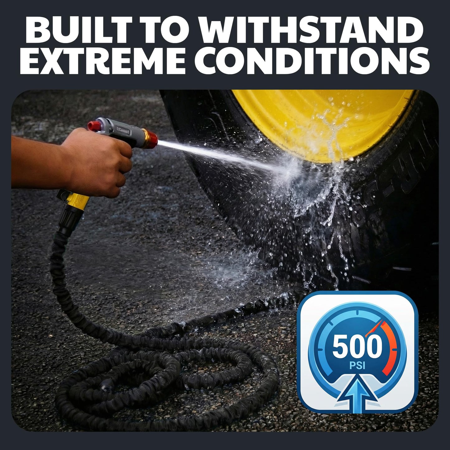 XHOSE PRO Expandable Garden Hose 50ft Water Hose with Brass Fittings, Flexible, Expanding and Retractable, Lightweight 50 Ft Hose, Tuyau Arrosage - 2026 Model