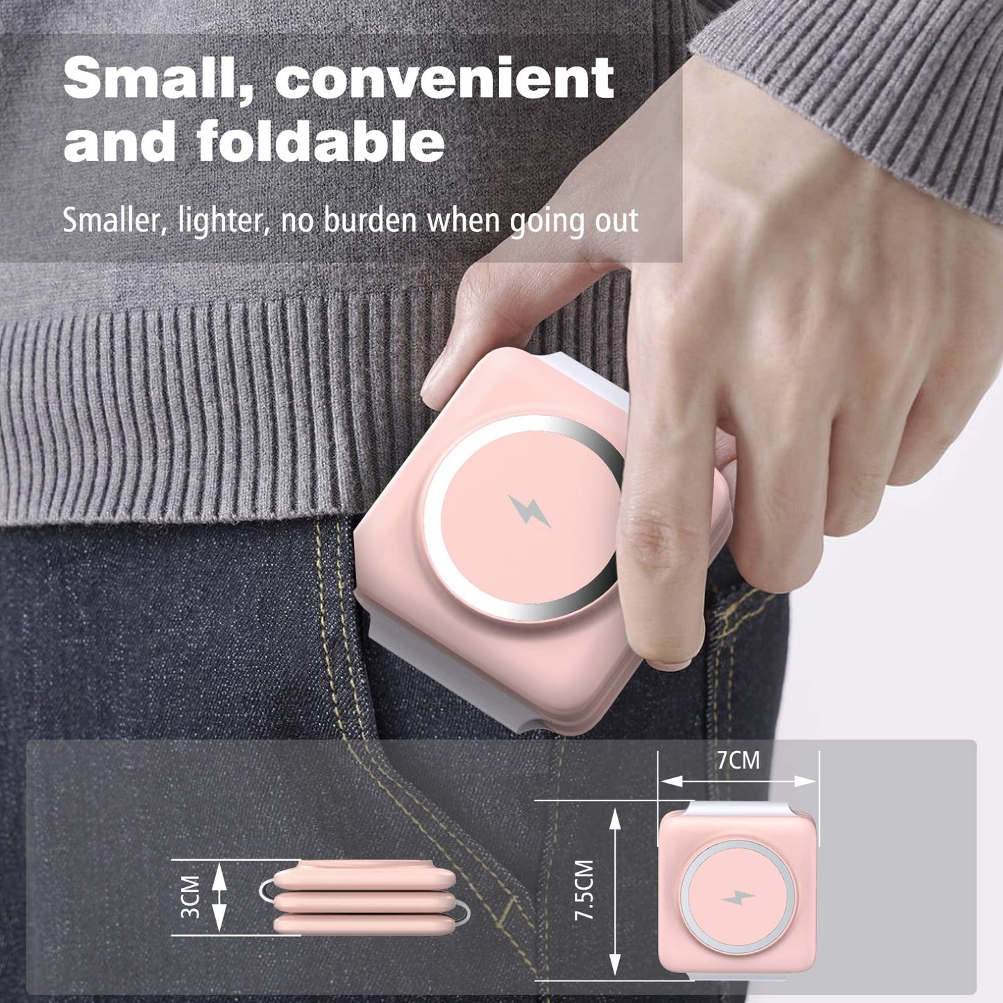 Charging Station for MagSafe Apple Multiple Devices - 3 in 1 Magnetic Foldable Wireless Charger Dock - Travel Charging Pad for iPhone 15 14 13 12 Pro Max Plus Watch & Airpods