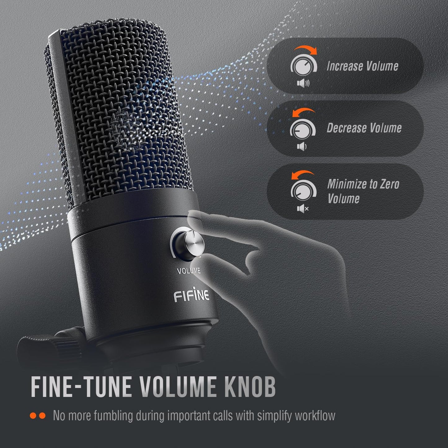 Fifine USB Microphone for PC Computer, Recording Condenser Mic for Laptop MAC/Windows for Vocals,Voice Overs,Streaming Broadcast, Music, YouTube Videos-K669B
