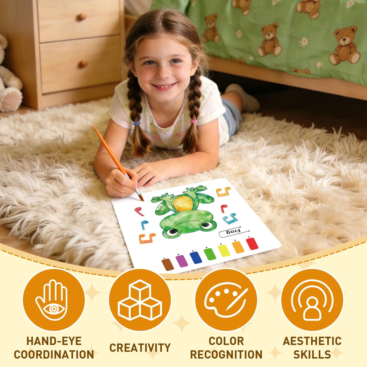 YPLUS Paint with Water Books for Toddler Activities, Watercolor Painting Paper for Kids Ages 3-8, Travel Toys Art Craft Gift for Drawing with Brush - 3 Themes