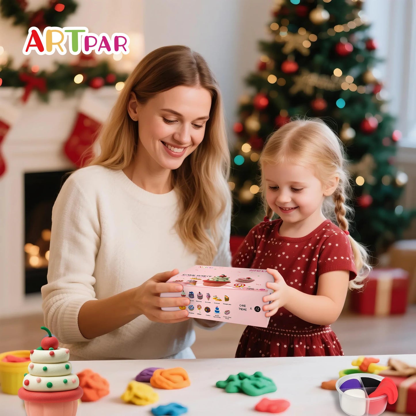 ARTPAR Air Dry Clay for Kids,Modeling Clay Kit,Model Magic Sculpting Set,Ultra Light & Soft, Safe Non-Sticky | 12 Box DIY Art and Crafts School Projects, Home Party Favors for Boys & Girls
