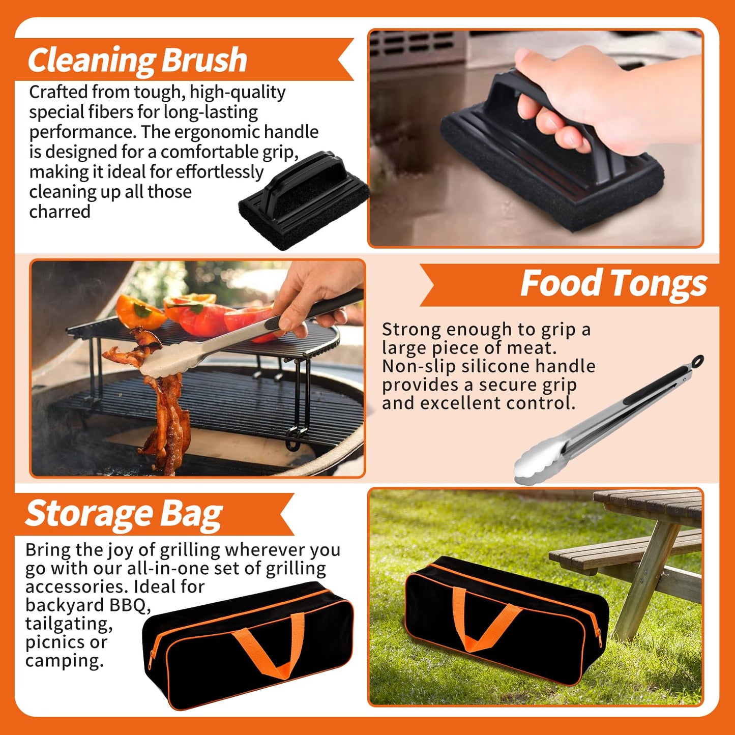 Bbcuepro 28 PCS Griddle Accessories Kit - Stainless Steel Flat Top Grill BBQ Spatula Set with Extra Large Spatula and Burger Press for Outdoor Barbecue Camping Cooking