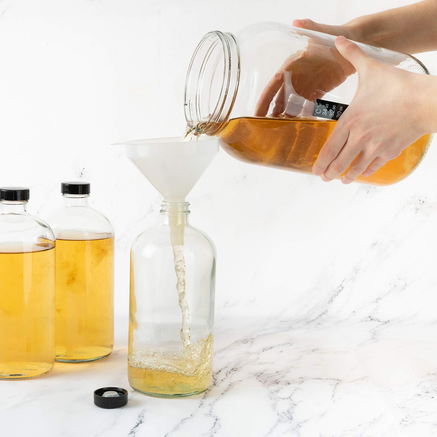 Kitchentoolz 2 Pack 1 Gallon Glass Wide Mouth Mason Jars with Airtight Metal Lids - Safe for Fermenting Kombucha Kefir - Pickling, Storing and Canning - USDA Approved BPA-Free Dishwasher Safe