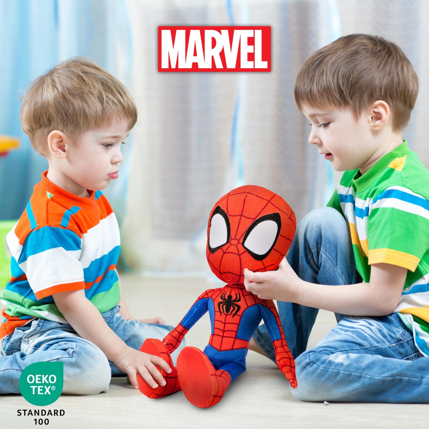 Marvel Spidey and His Amazing Friends Spiderman Pillow Buddy - Super Soft Polyester Microfiber, 17 inches (Official Marvel Product)
