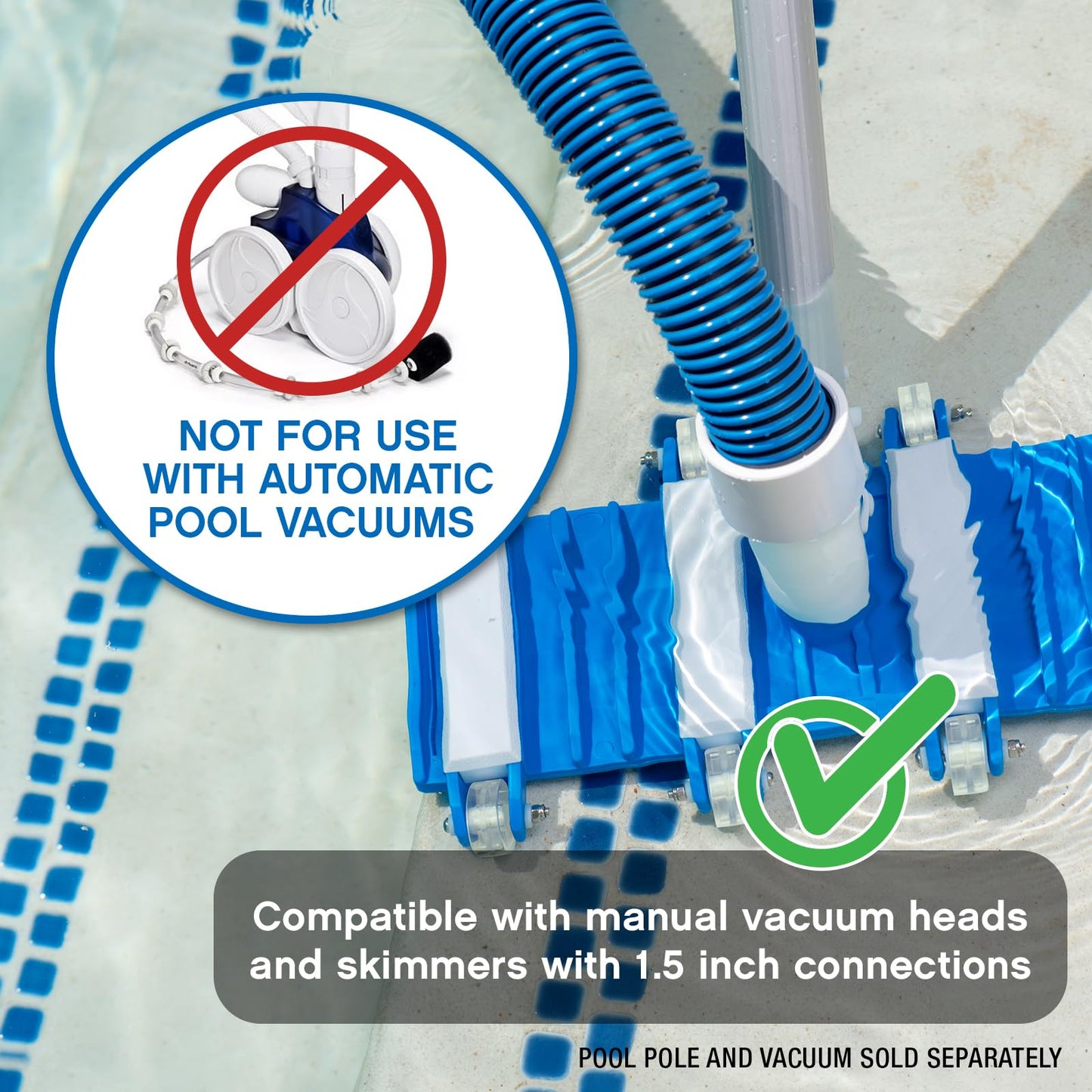 Poolmaster 33430 1-1/2" x 30' In-Ground Vacuum Hose - Classic Collection