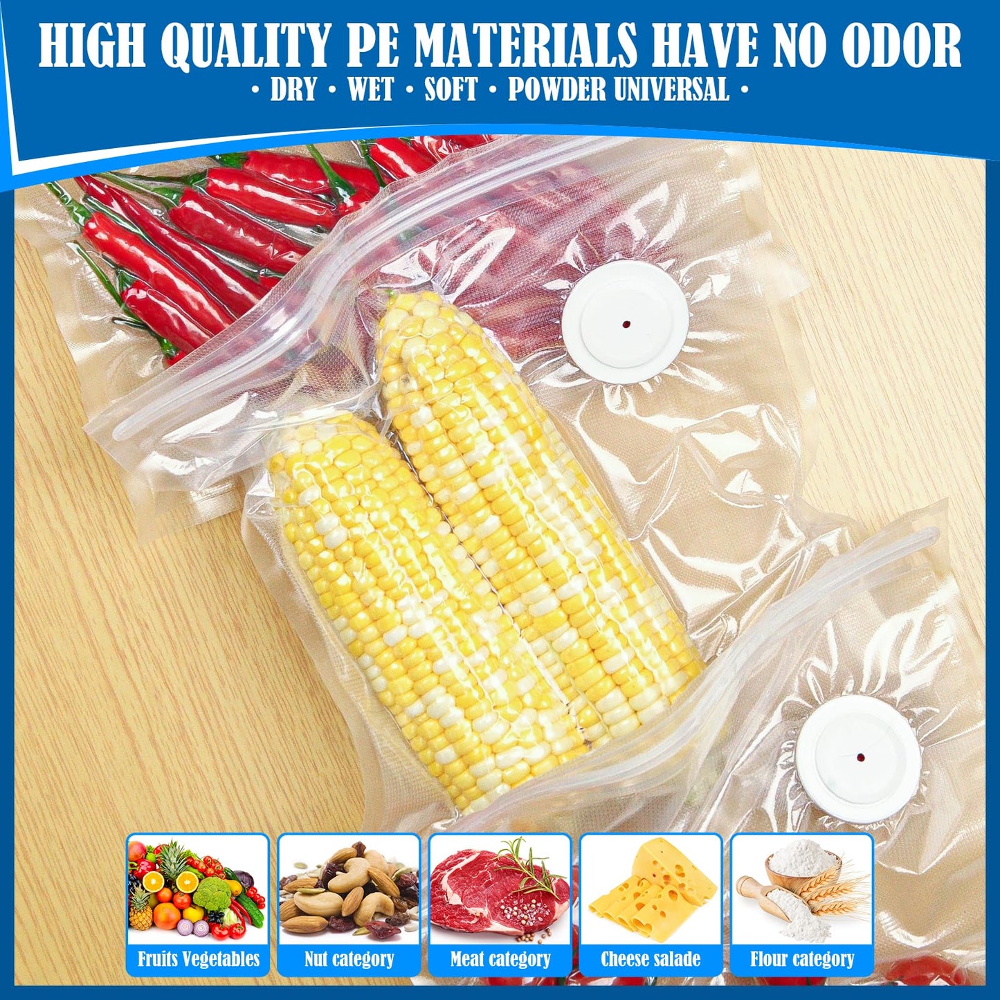Vacuum Sealer, Handheld Compact Vacuum Sealer, Sealer Pump & Food Saver with 30 Reusable Vacuum Bags for Food Fresh & Storage (1 Pump+30 Bags)