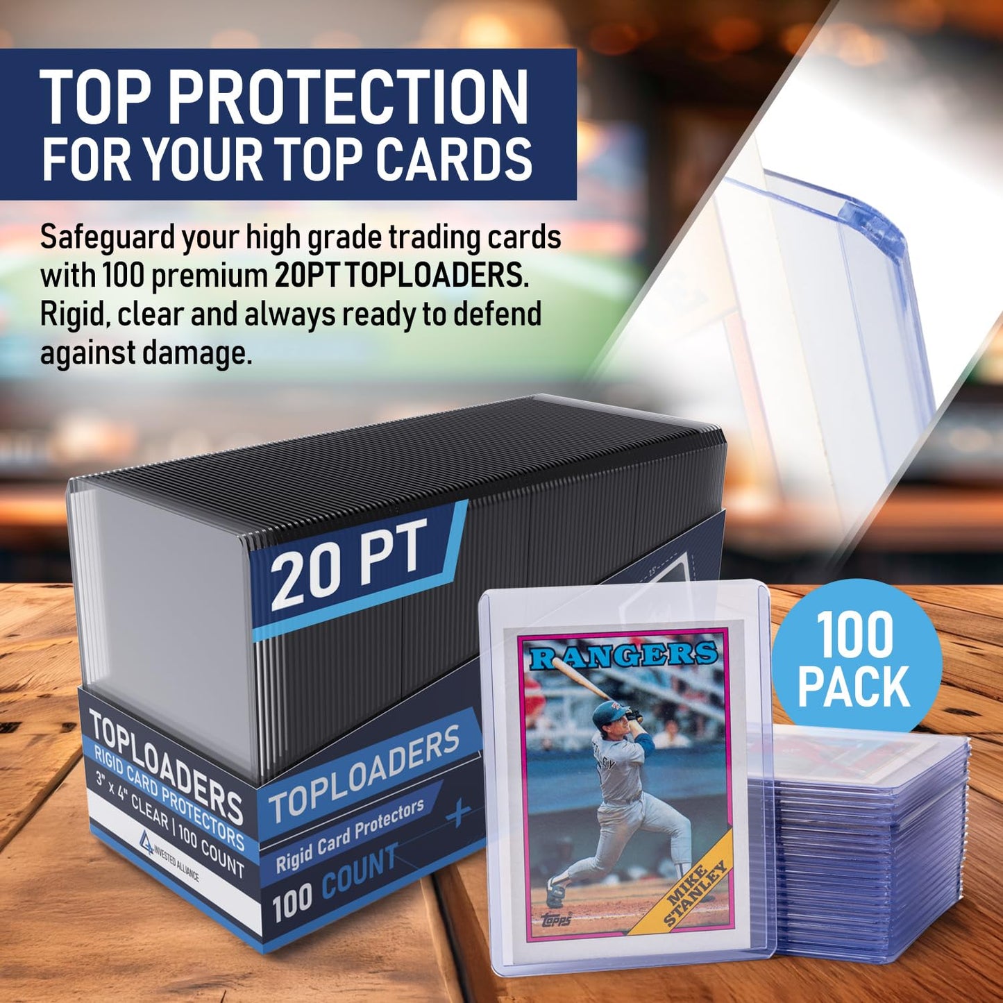 Premium Top Loaders for Cards | Hard Top Loader Trading Card Sleeves. Sports and Baseball Card Sleeves Hard Plastic. Clear Toploaders for Cards. Toploader Protectors Plastic (20PT - 360PT)