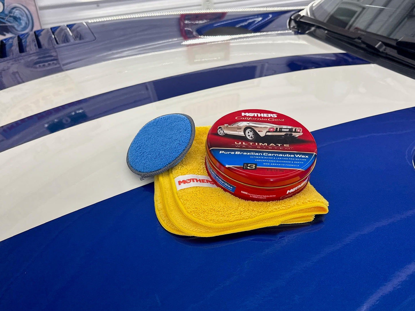 Mothers 35550 California Gold Pure Brazilian Carnauba Wax Paste, 12-Ounce (Ultimate Wax System, Step 3)